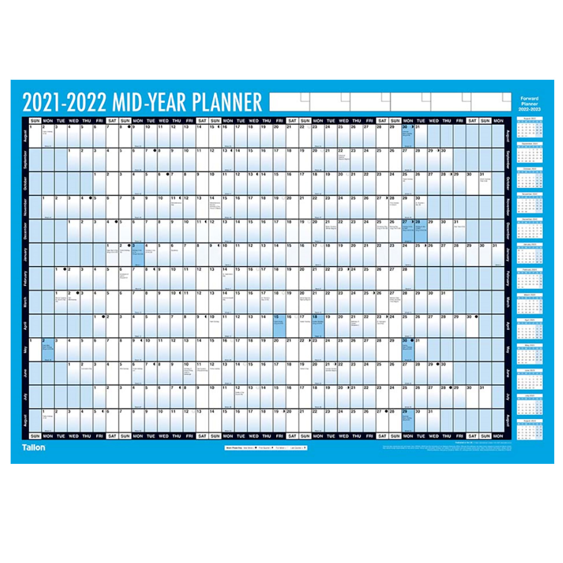 3924 Academic Student 2022-2023 A2 Wall Planner Calendar, Pen and Stickers
