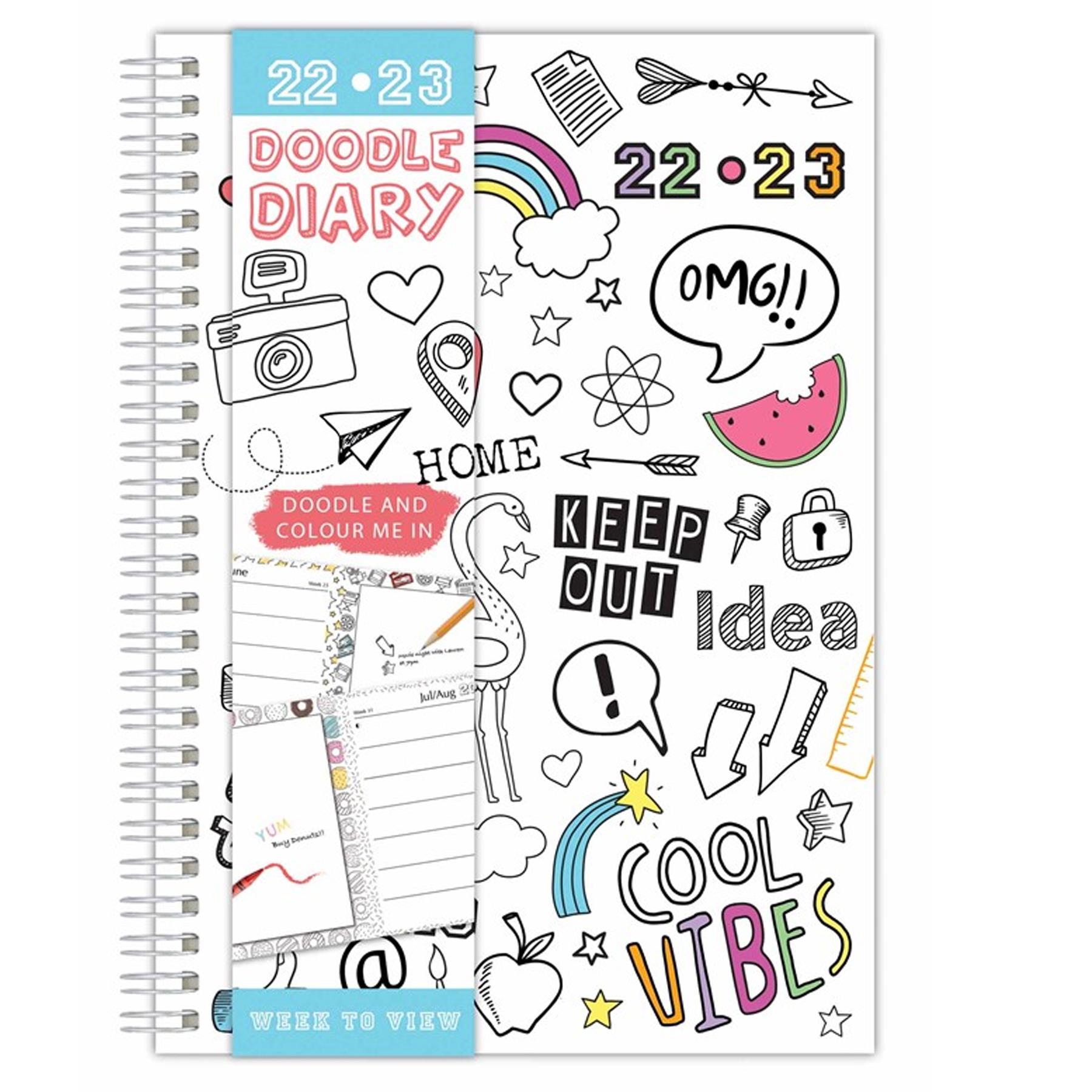 2022-2023 'Colour your own' Week to View Academic Student Diary