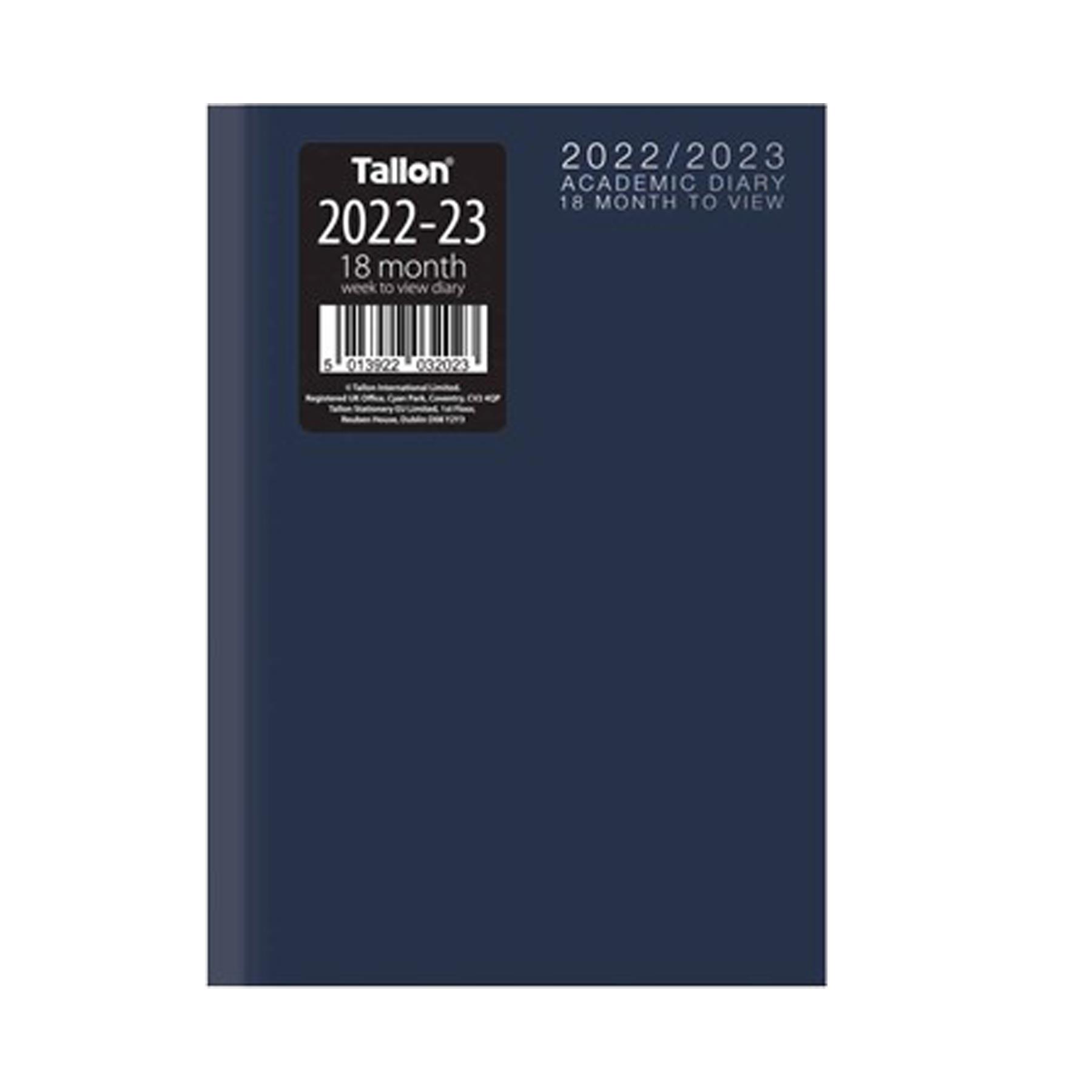 2022-2023 Academic 18 Month Student A5 Diary - Navy