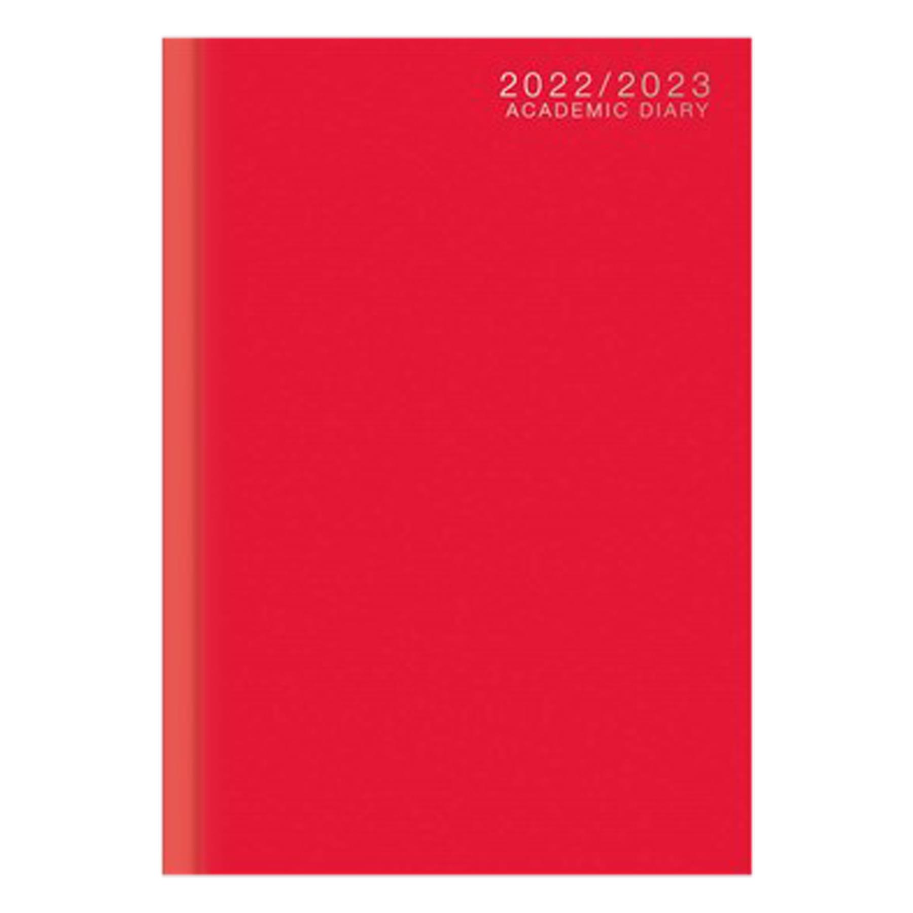 3887 Academic 2022 - 2023 Hardback Week To View Student Diary - A4 Red