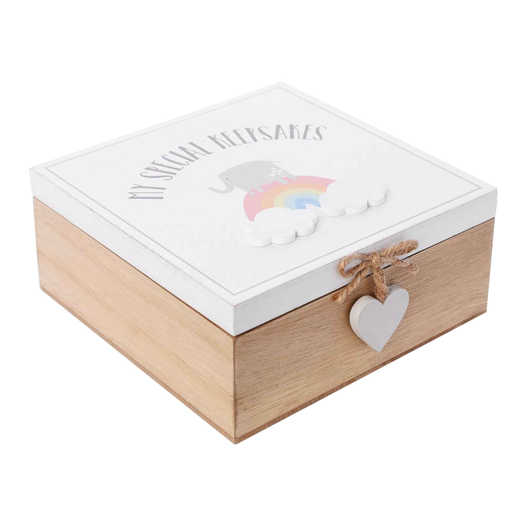 Baby MDF Rainbow Memory Keepsake Box - 'My Special Keepsakes'