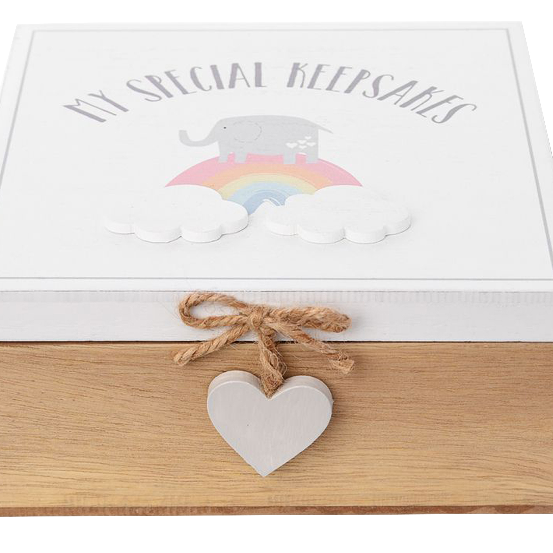 Baby MDF Rainbow Memory Keepsake Box - 'My Special Keepsakes'