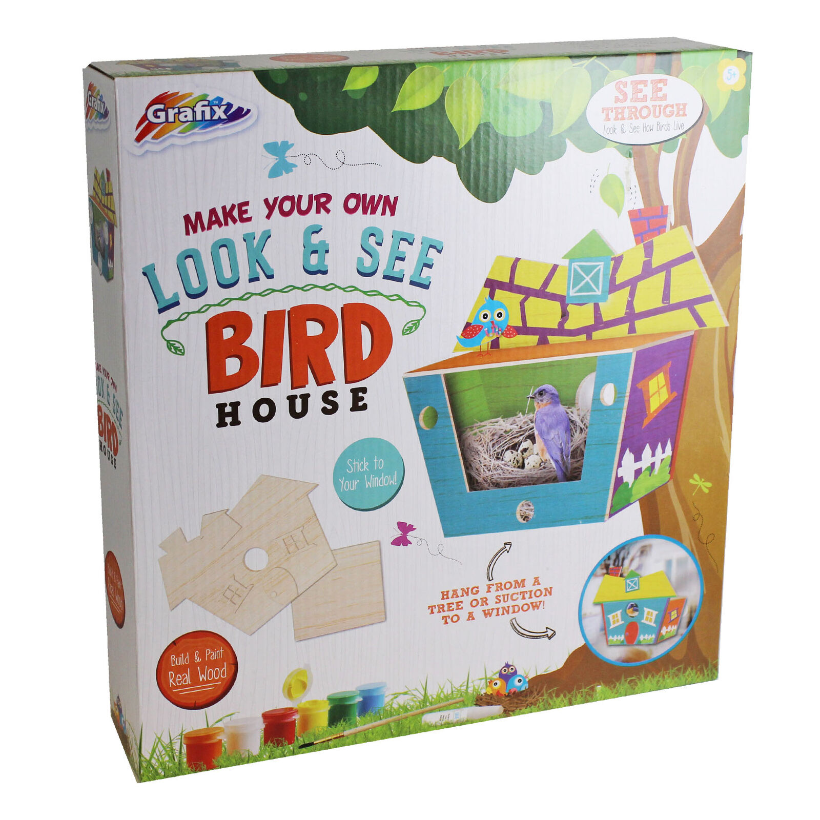 Grafix Make your Own Look and See Birdhouse Activity Kit - Age 5+