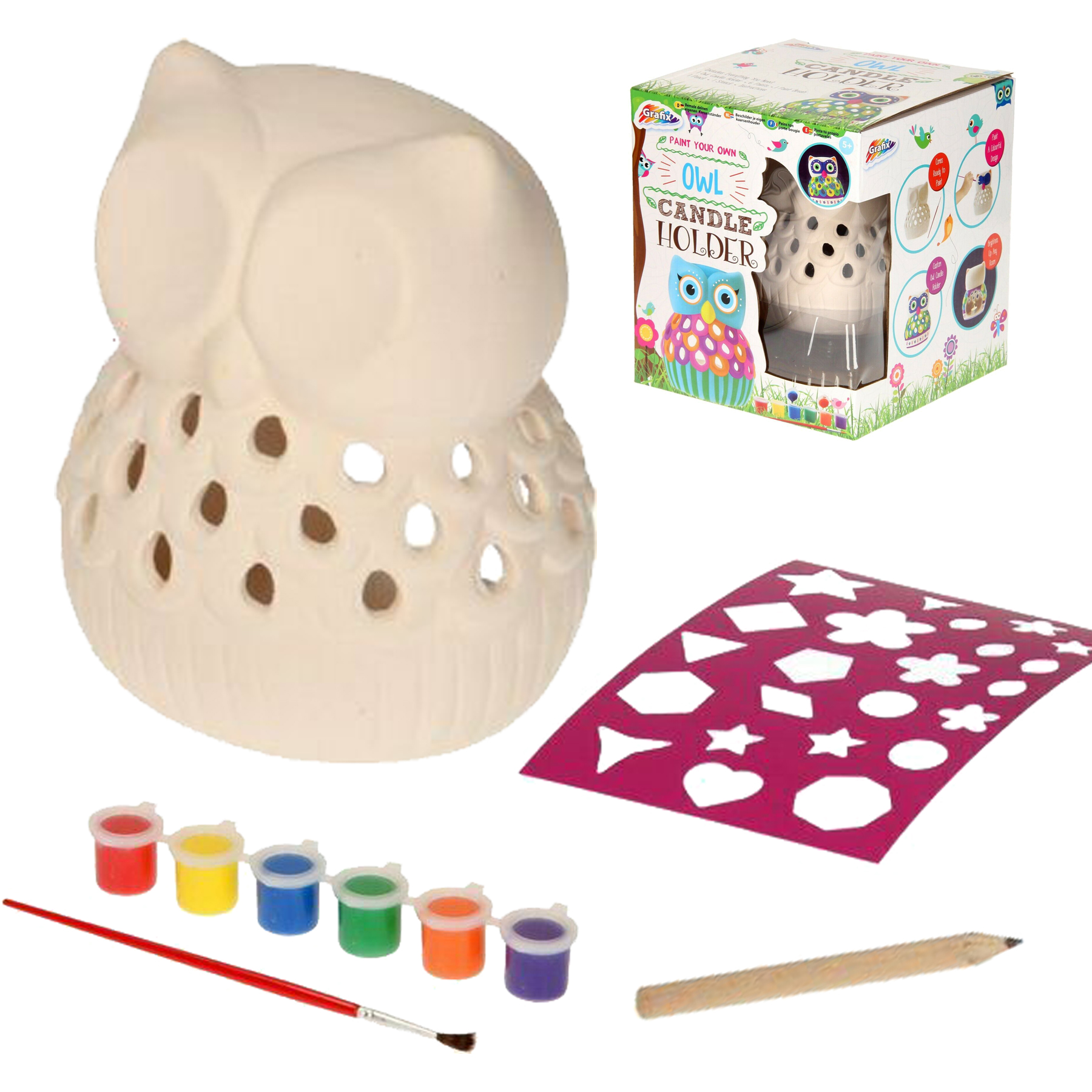Paint Your Own Owl Candle Holder Age 5 Design Your Own Pattern. 