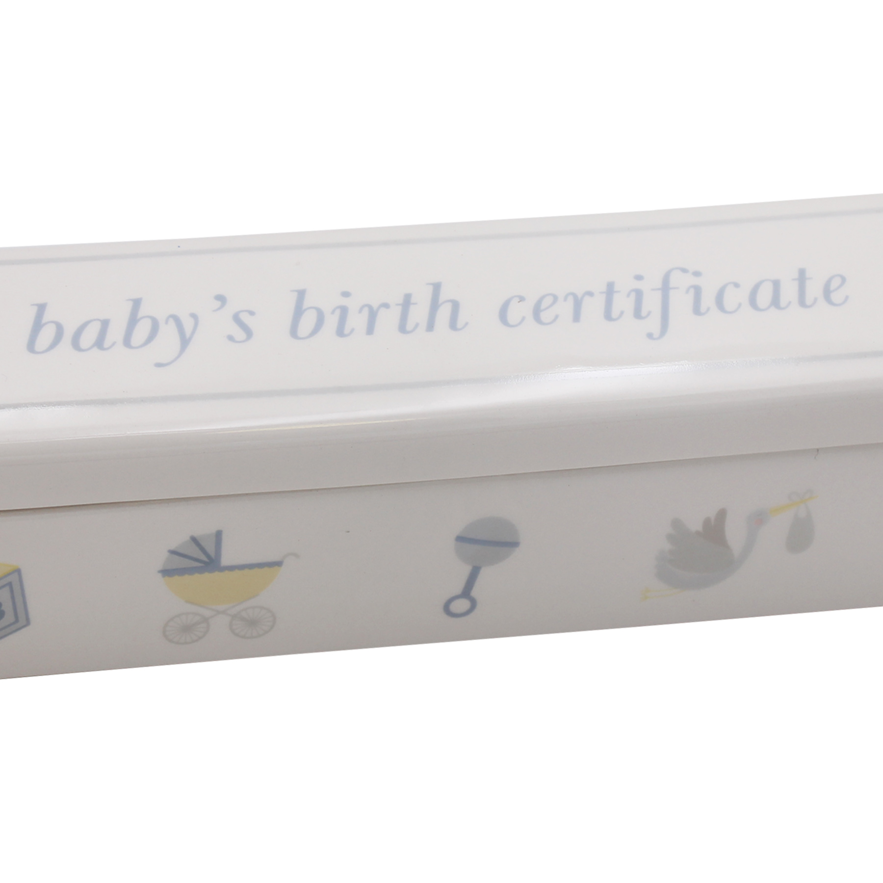 Ceramic 'Baby's Birth Certificate' Holder - Blue