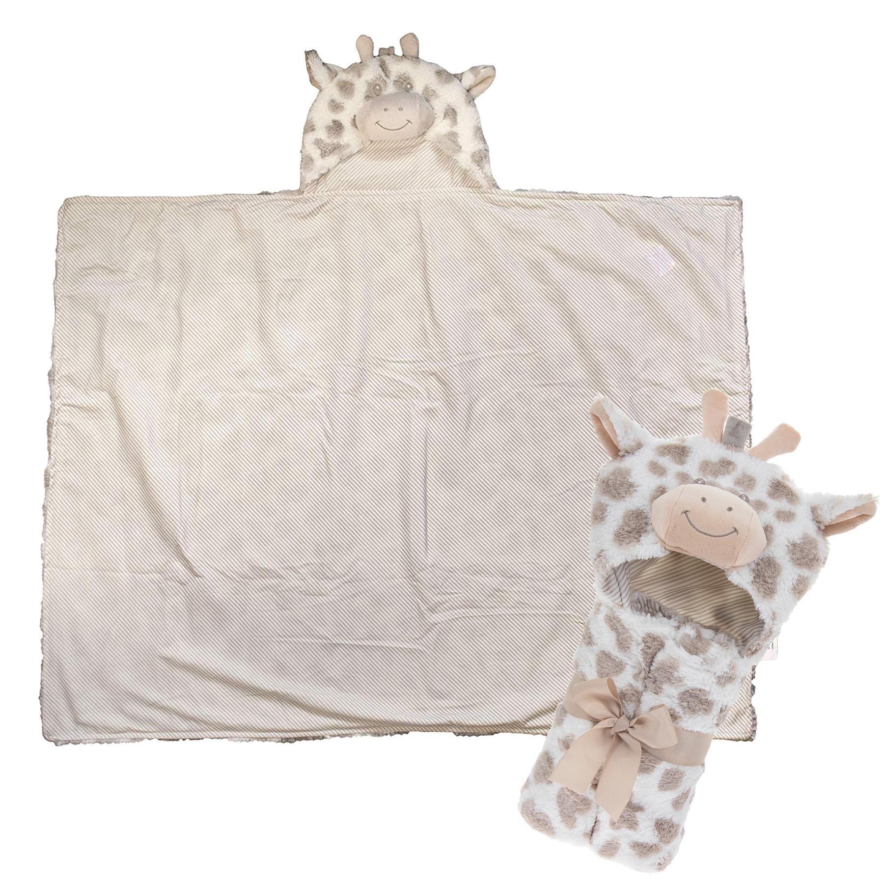 Super Soft Baby Animal Hooded Blanket 100cm x 75cm - Giraffe