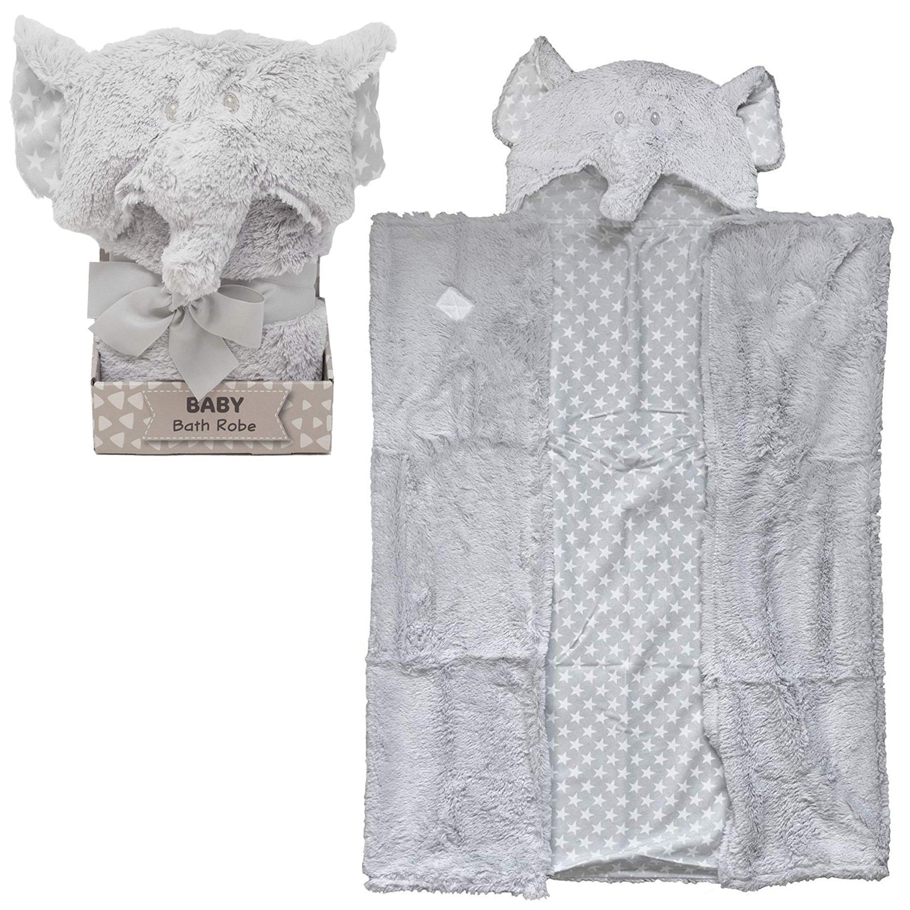 Super Soft Baby Animal Hooded Blanket 100cm x 75cm - Elephant