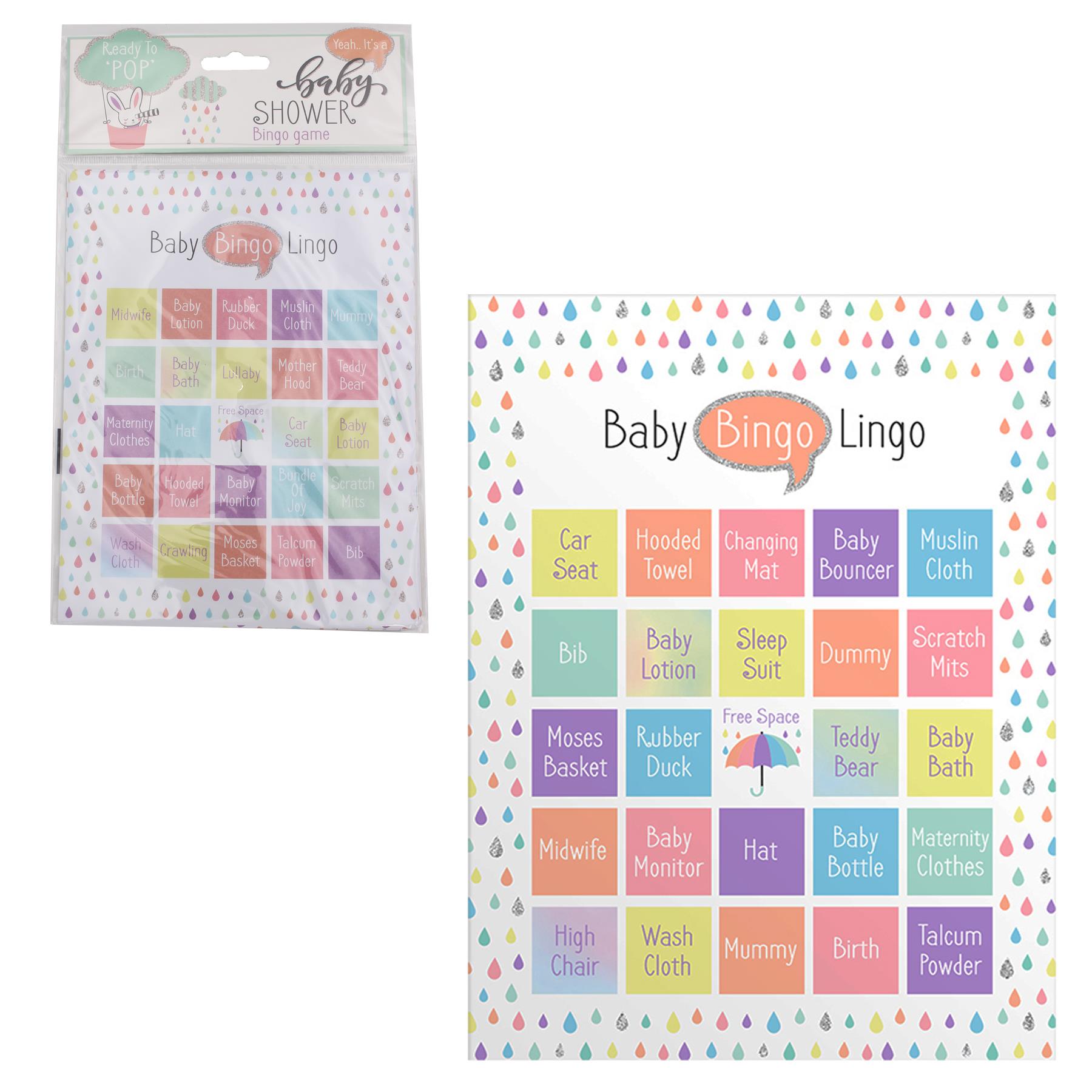 Baby Shower Activities Fun and Games - Bingo Game