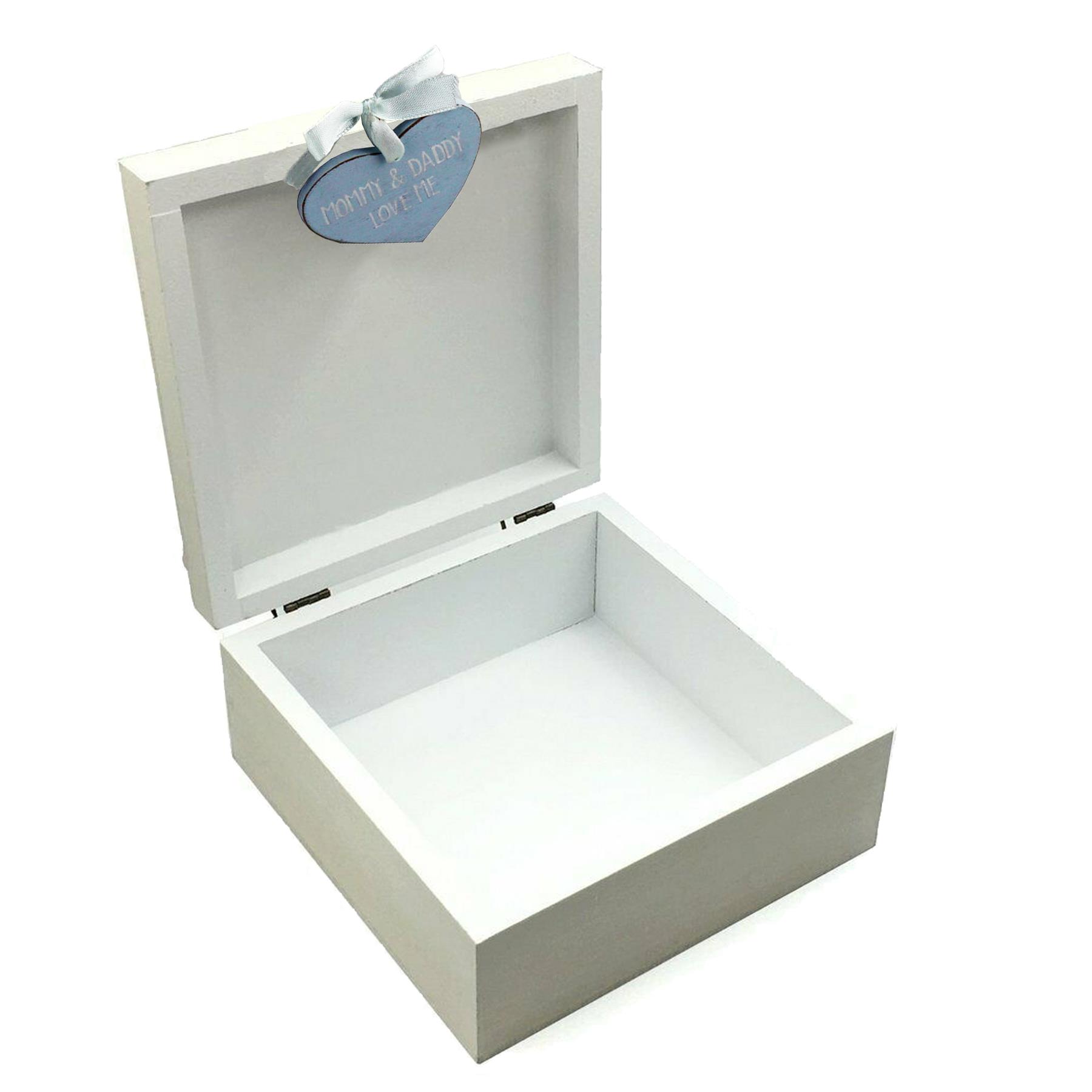 My Special Keepsakes Box MDF New Baby Gift White and Blue