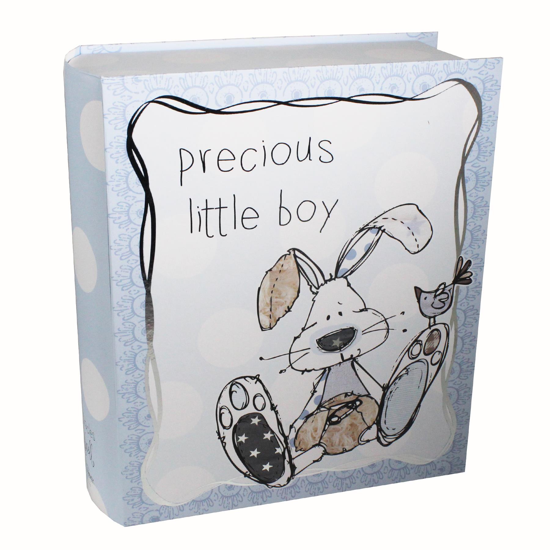 New Baby Keepsake Box with 7 Compartments Little Miracles by Tracey Russell - Boy