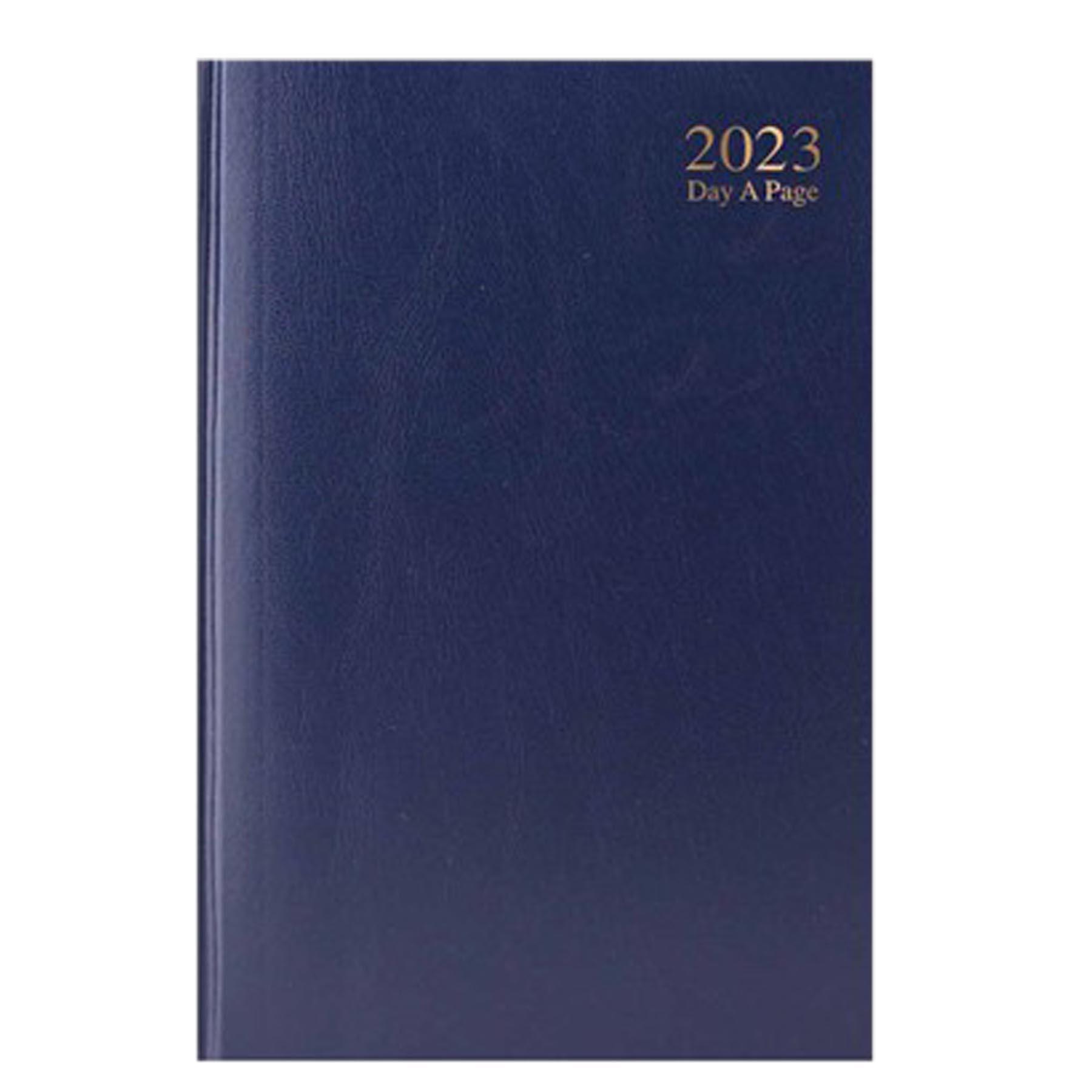 2023 A4 Hardback Day a Page Diary 3188 - Navy