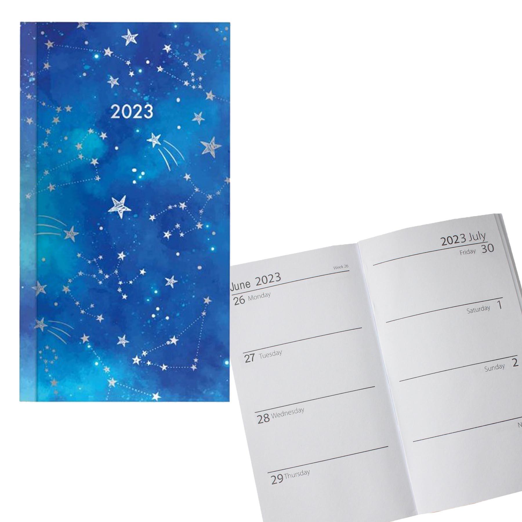 2023 Slimline Diary Hardback Week to View - Stars