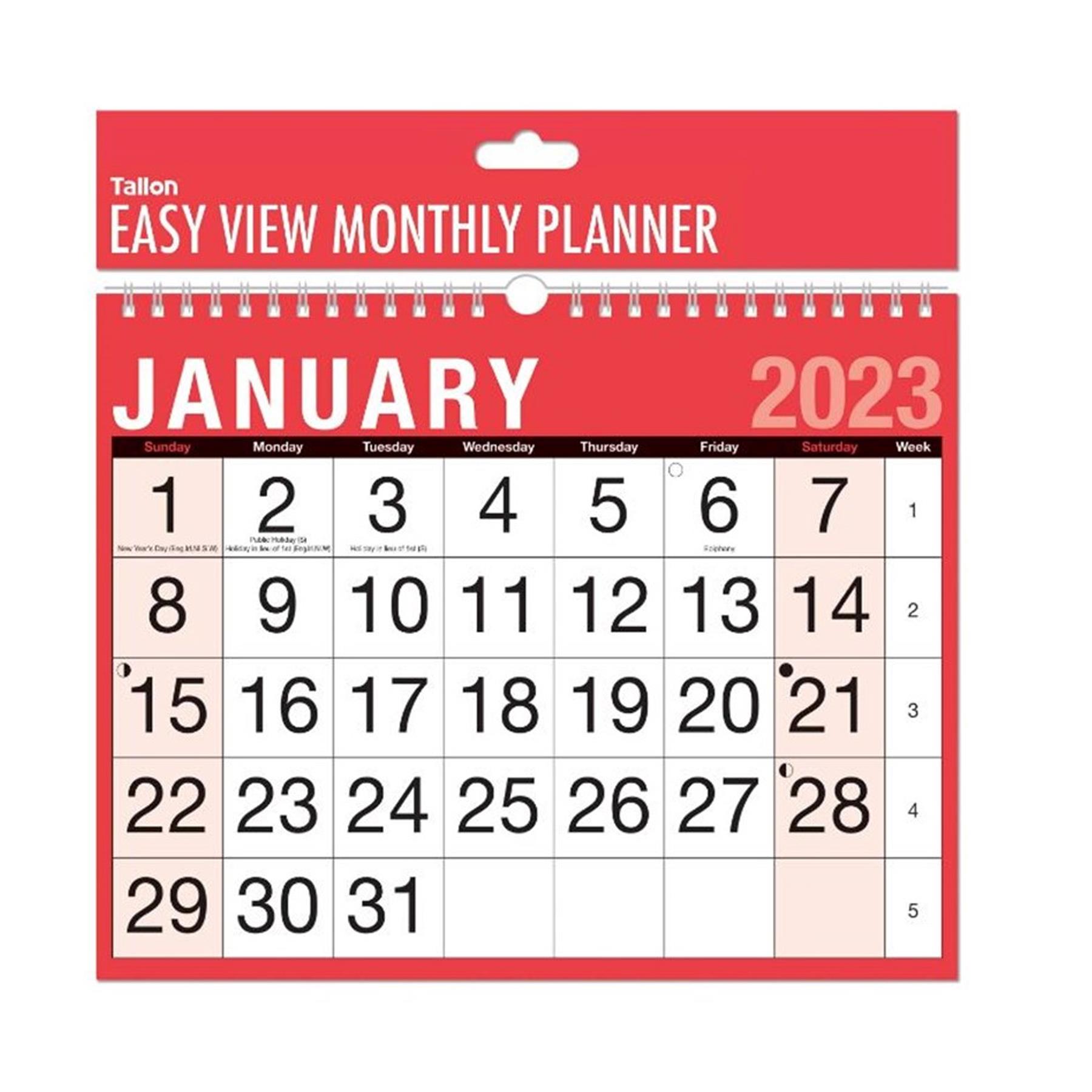 2024  Easy View Monthly Planner Calendar Large Print