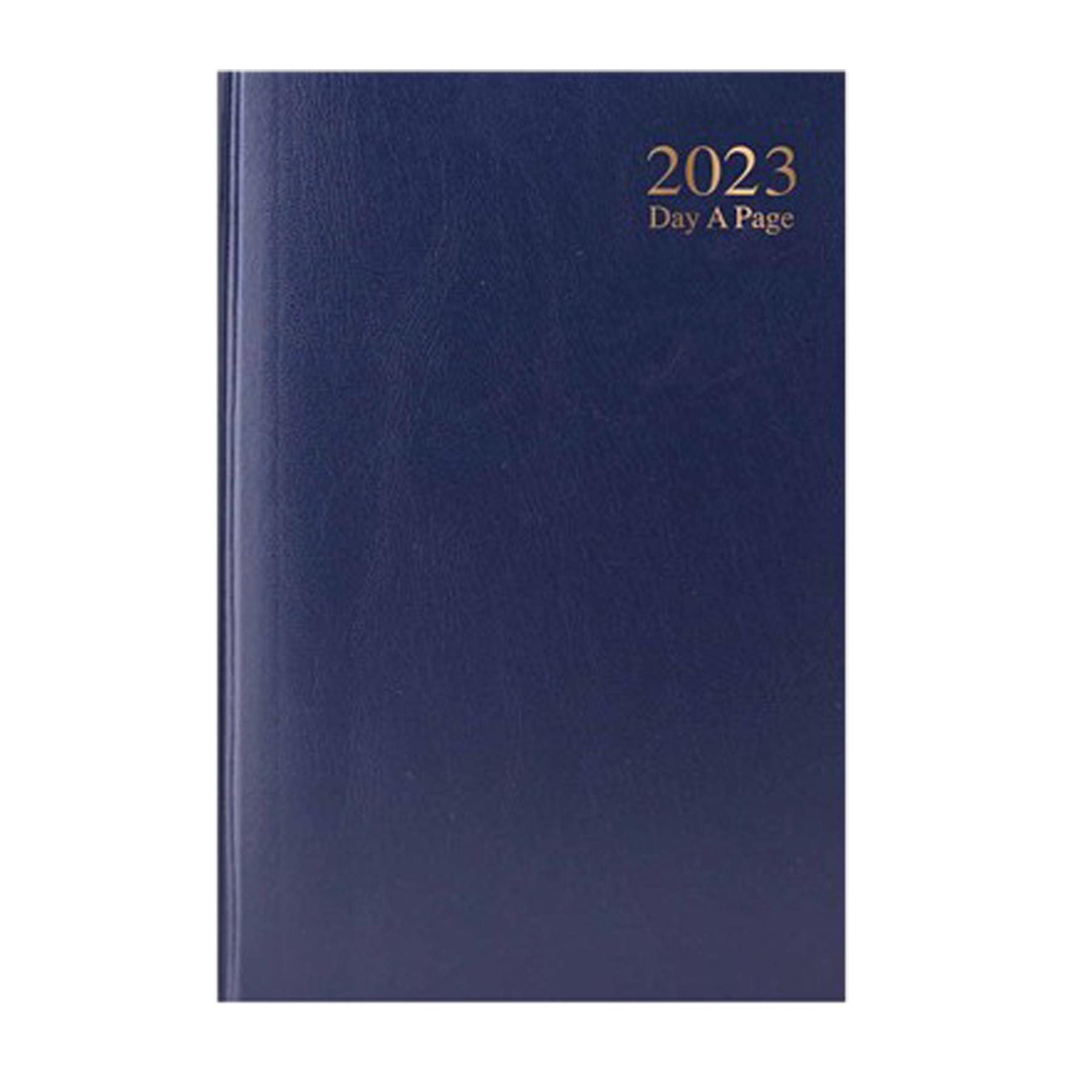 2023 A5 Hardback Day a Page Diary 3182 - Navy
