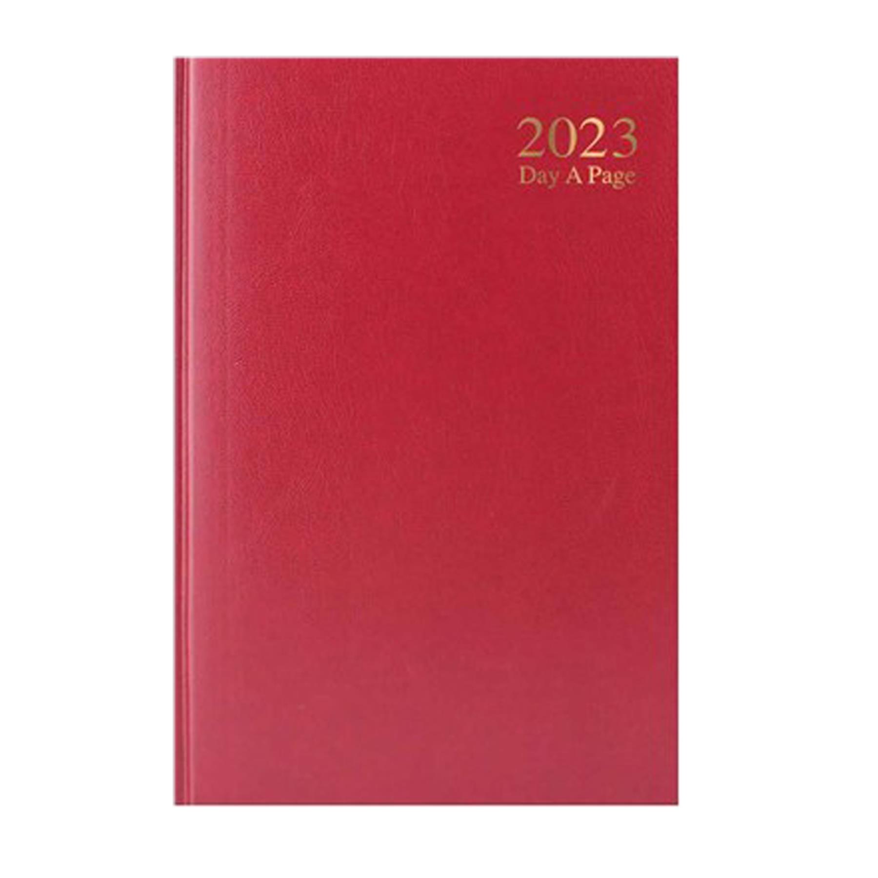 2023 A5 Hardback Day a Page Diary 3182 - Red