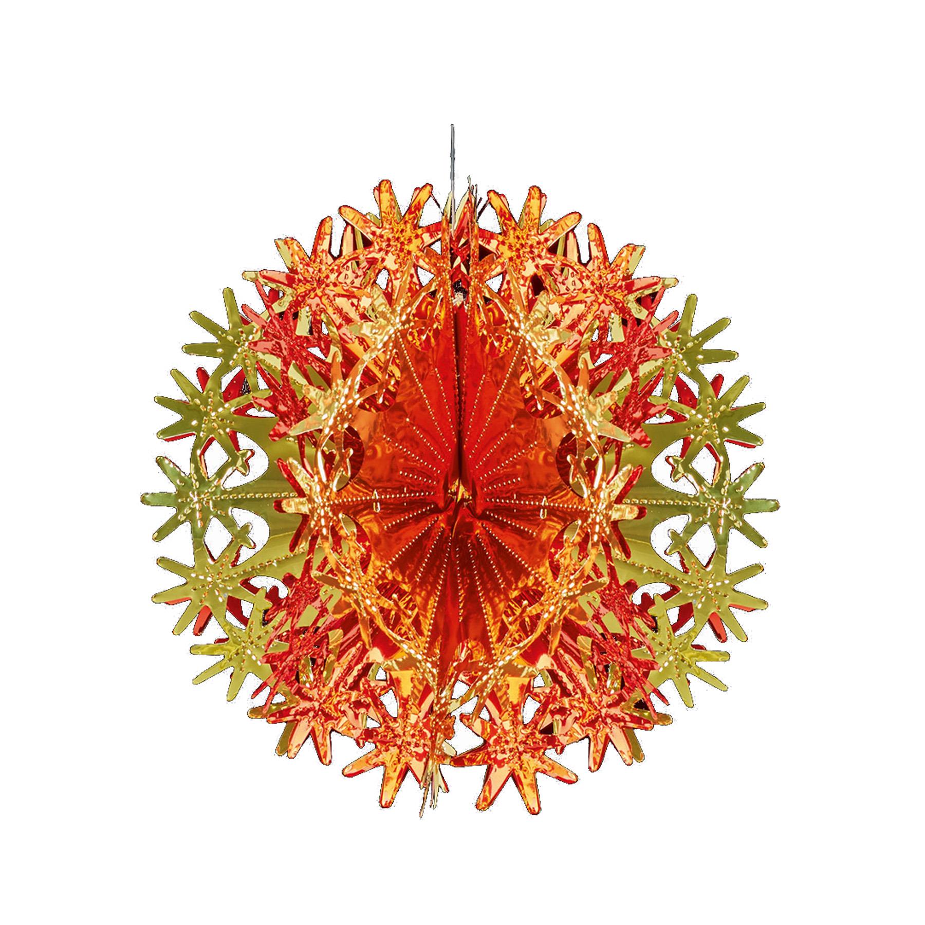 Red / Gold Christmas 2 Tone Foil Ceiling Decorations - 30cm Ball