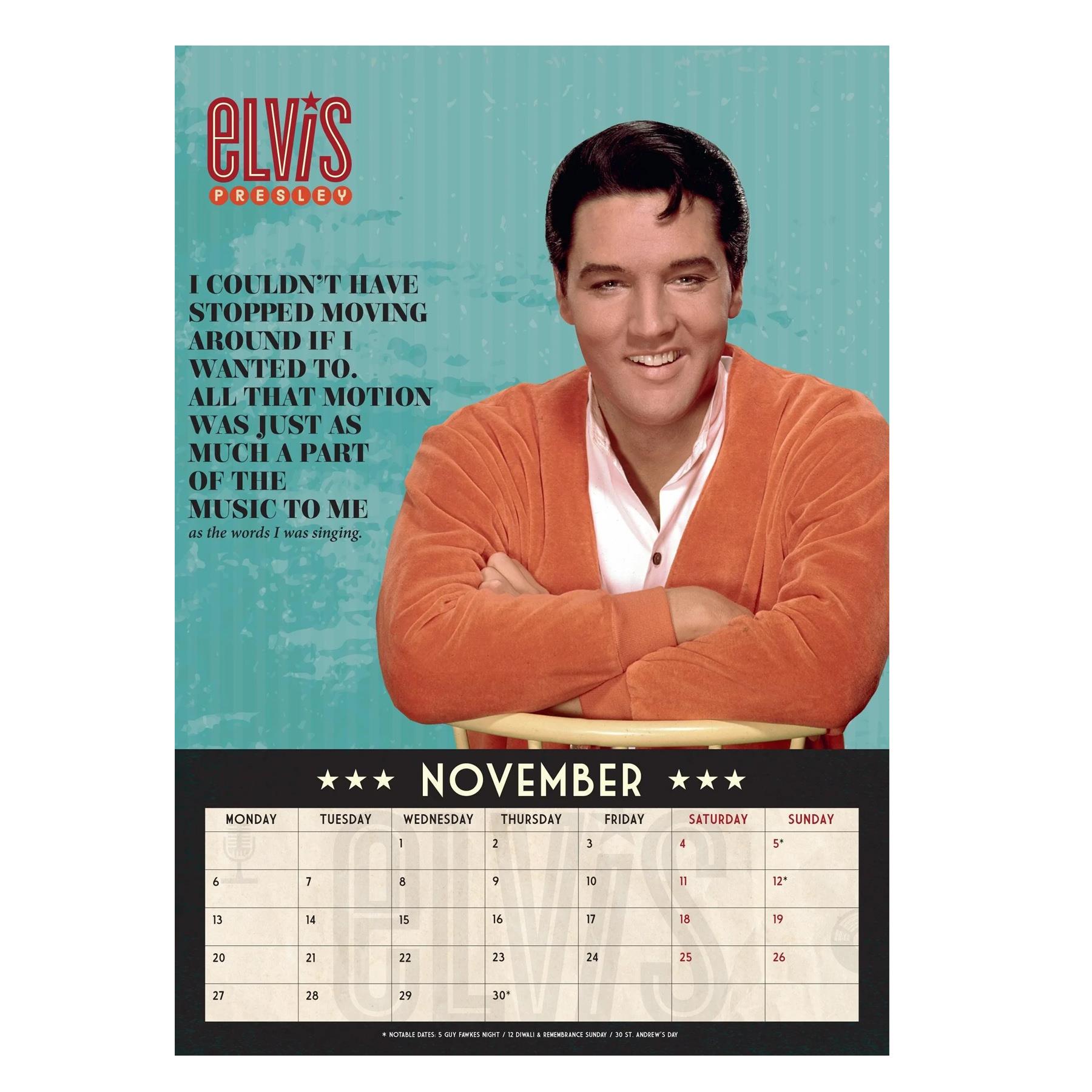 Elvis 2023 Calendar A3 Official Licensed 42x29.5cm