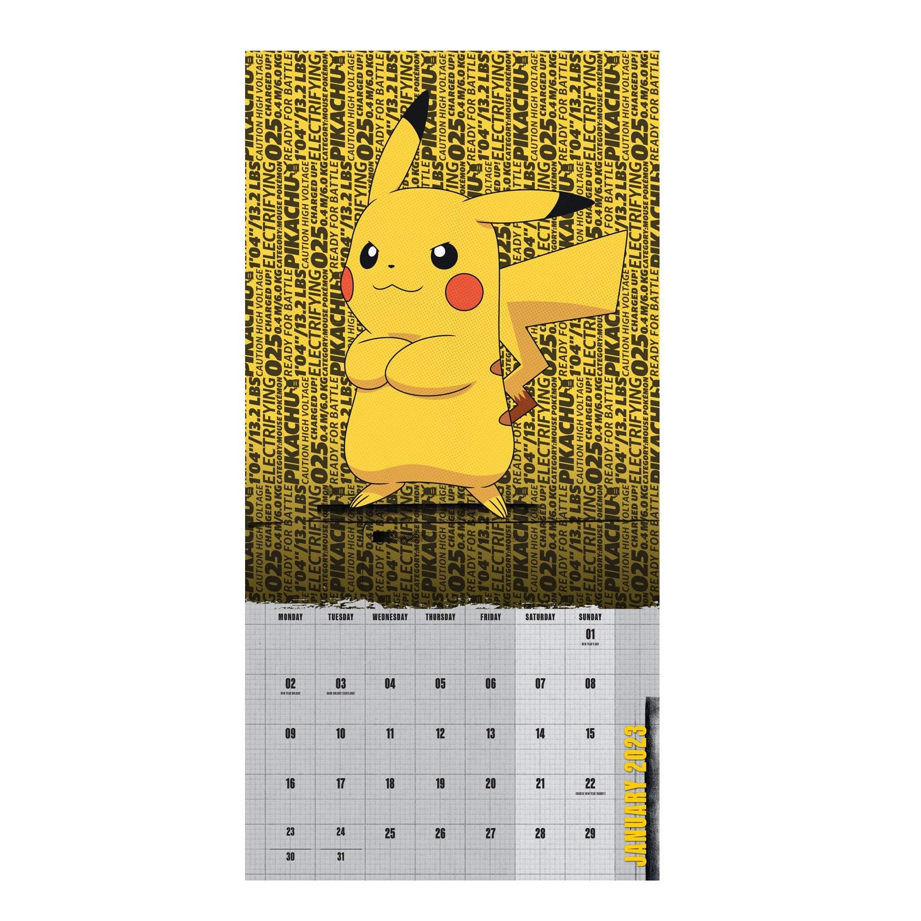 Pokémon 2023 Calendar Square Official Licensed 30.5x30.5cm