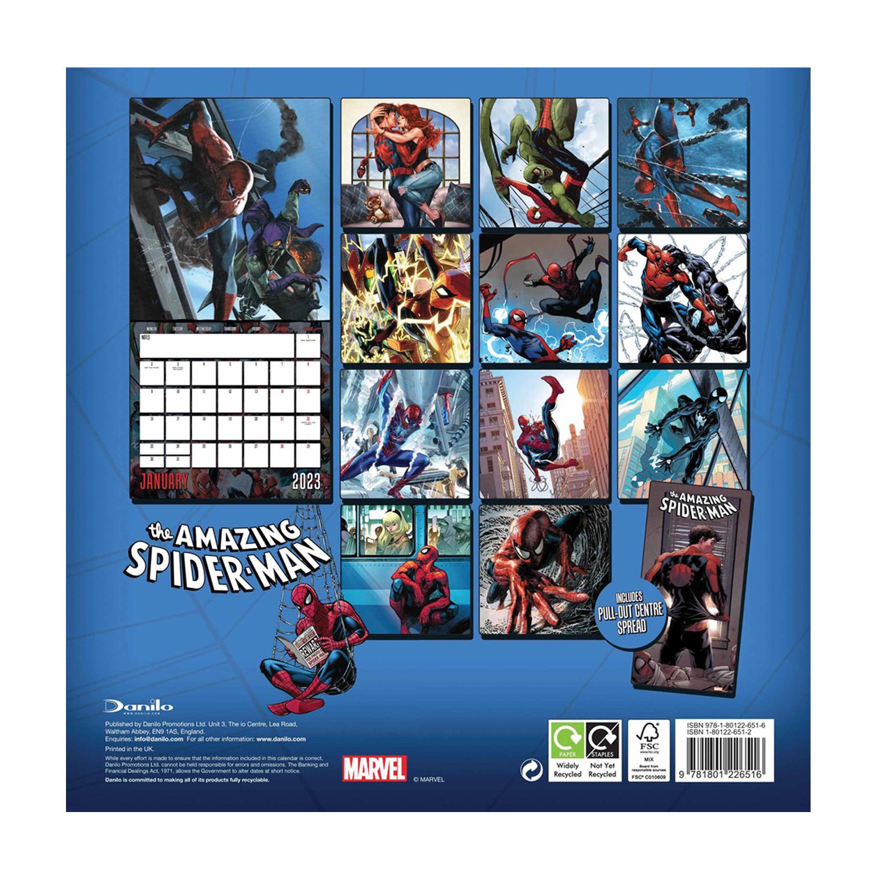 Spiderman 2023 Calendar Square Official Licensed 30.5x30.5cm