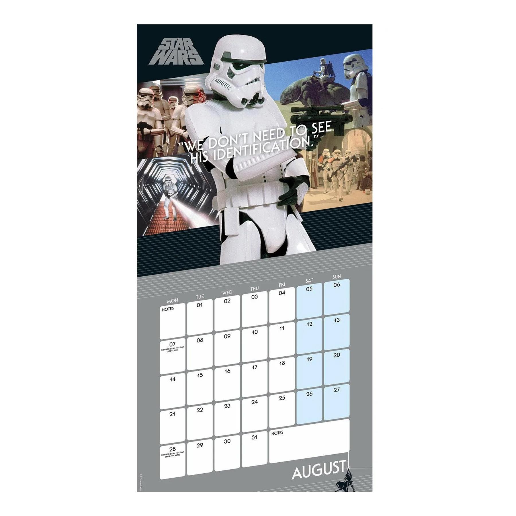 Star Wars 2023 Calendar Square Official Licensed 30.5x30.5cm