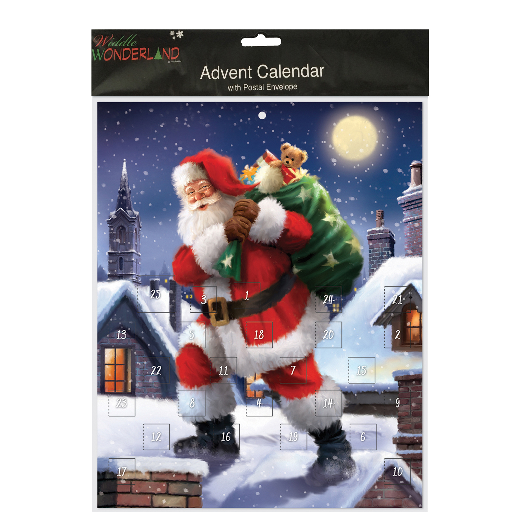 Christmas Advent Calendar - 24 Windows - 8463 Santa Design