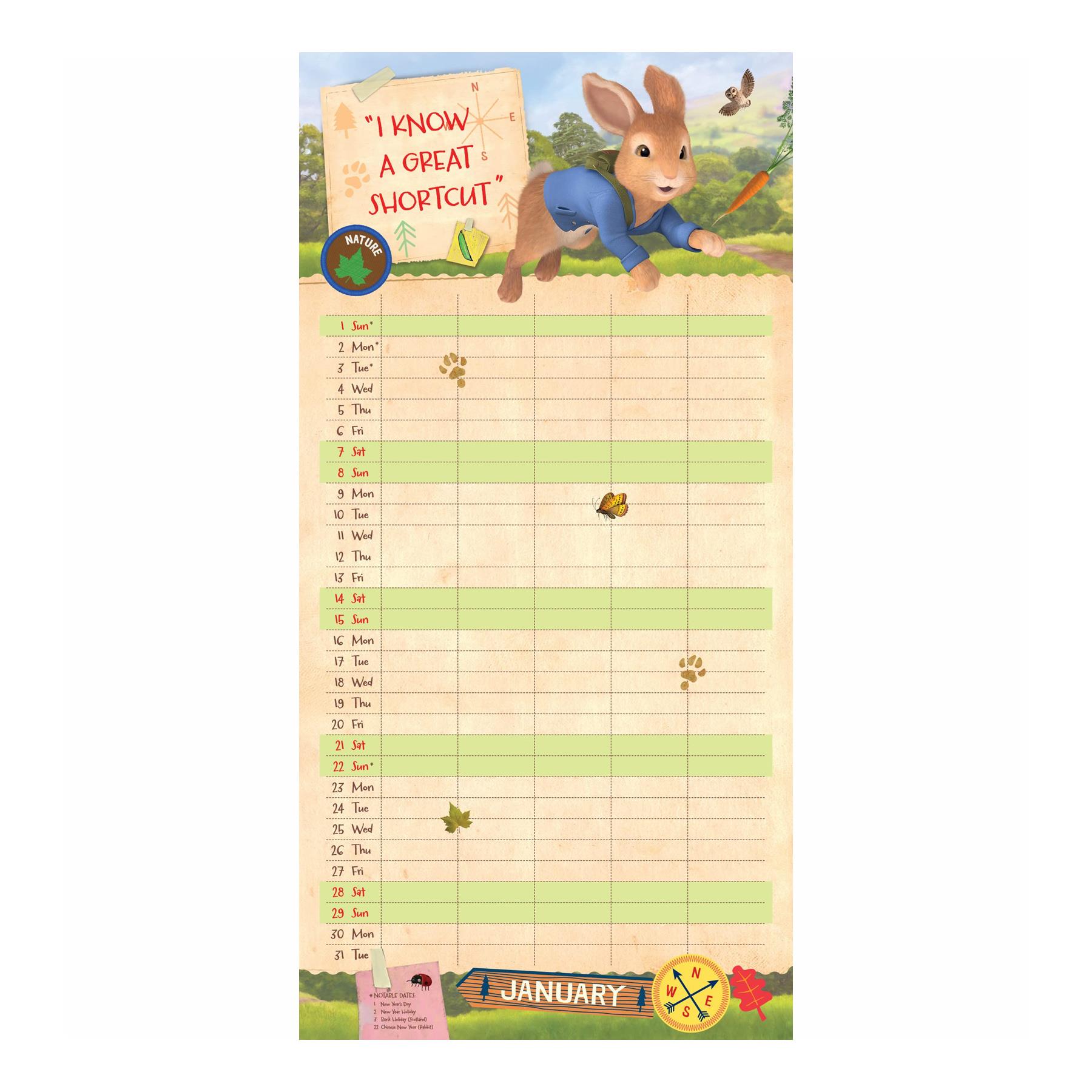 Peter Rabbit 2023 Family Calendar Square Official Licensed You Me and the Kids