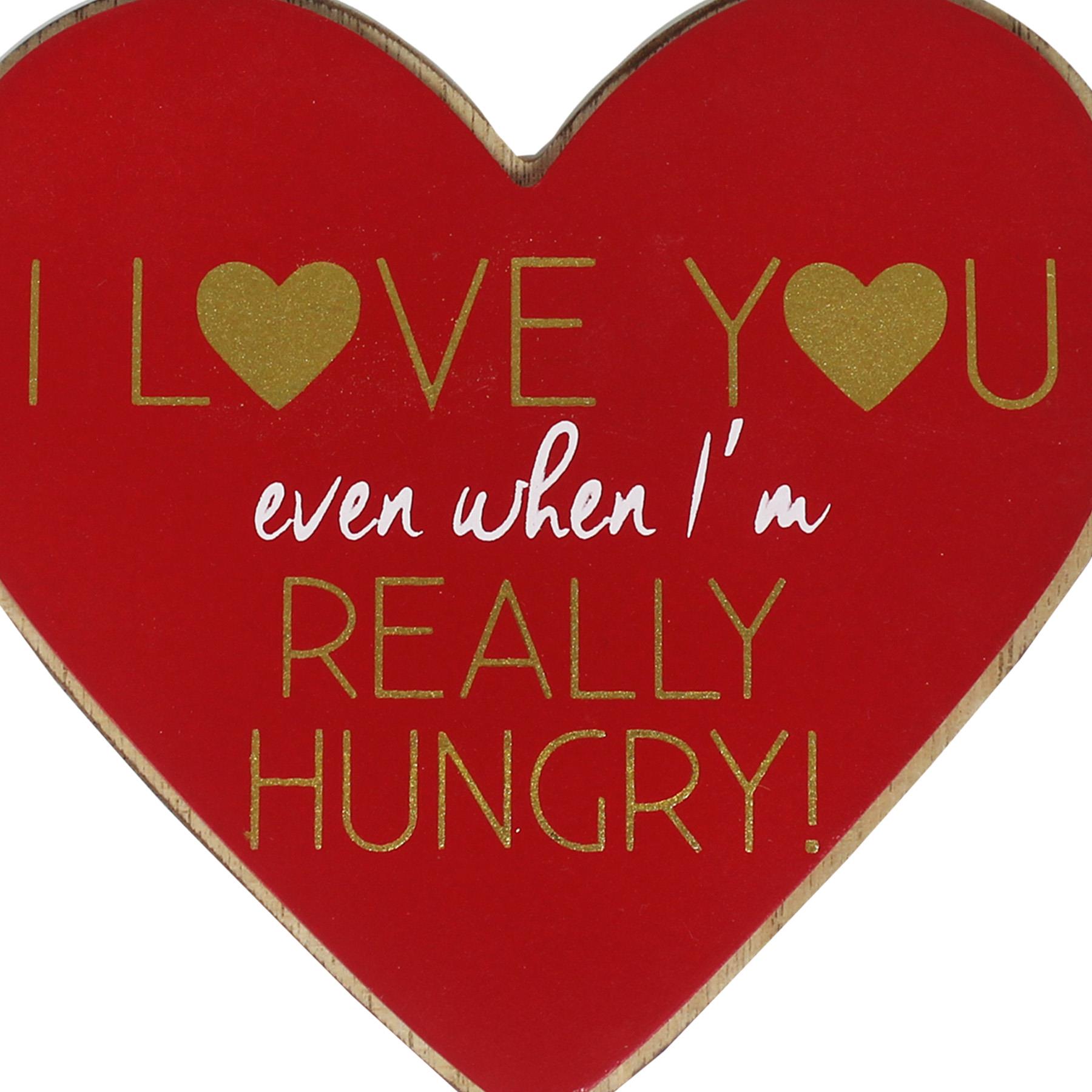 Red MDF Hanging Heart Plaque 'I Love you even when.....” Valentines Day