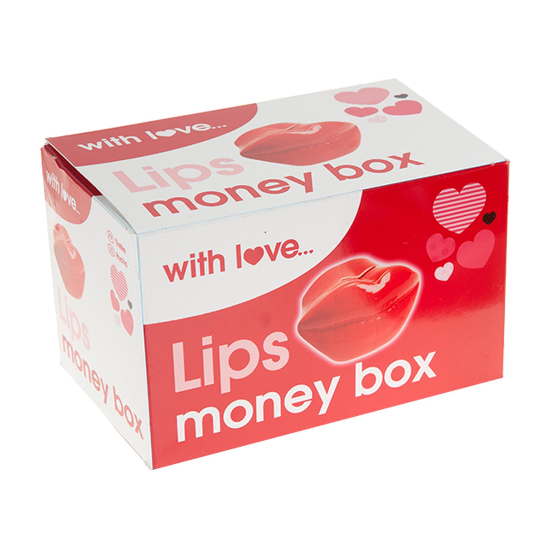 Valentine's Day Novelty Gift - Red Lips Shape Money Box