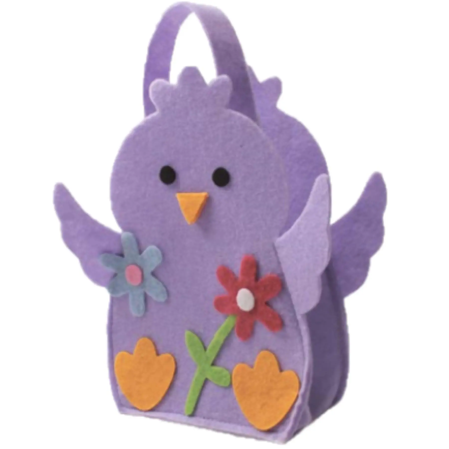 Easter Baskets, Buckets, Accessories - Felt Chick Bag - Purple