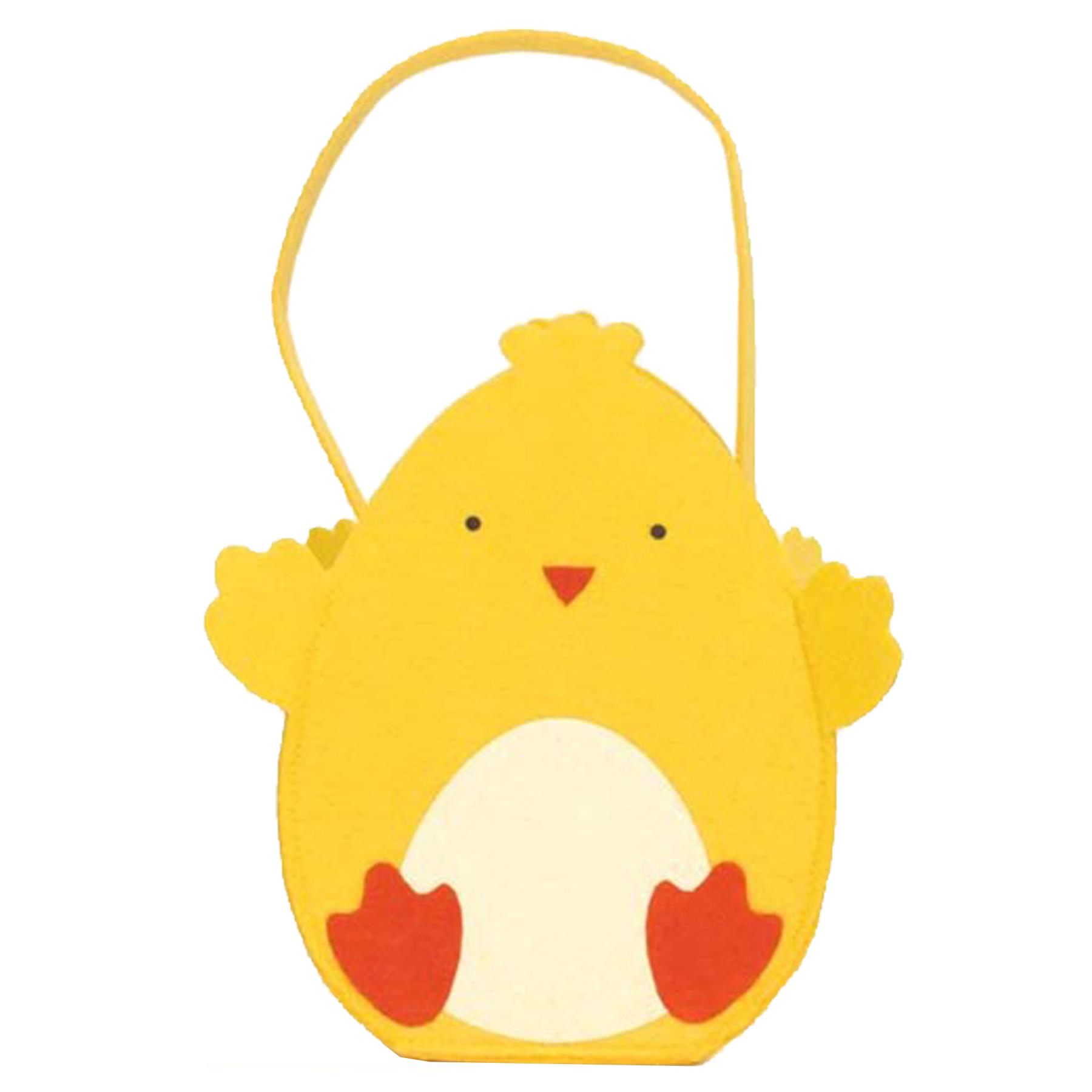 Easter Baskets, Buckets, Accessories - Felt Chick Bag - Yellow