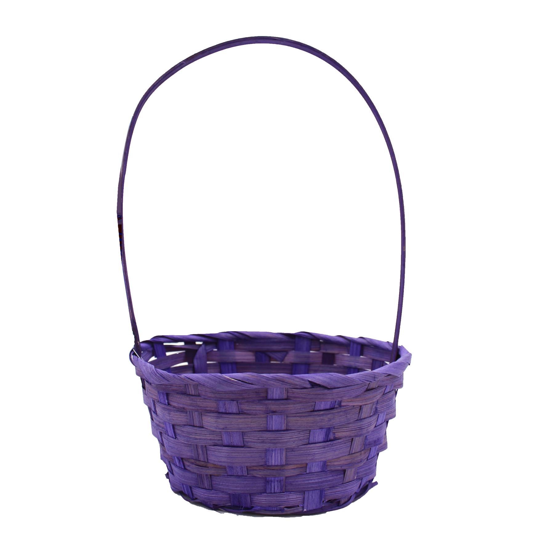 Easter Baskets, Buckets, Accessories - Purple Wicker Basket