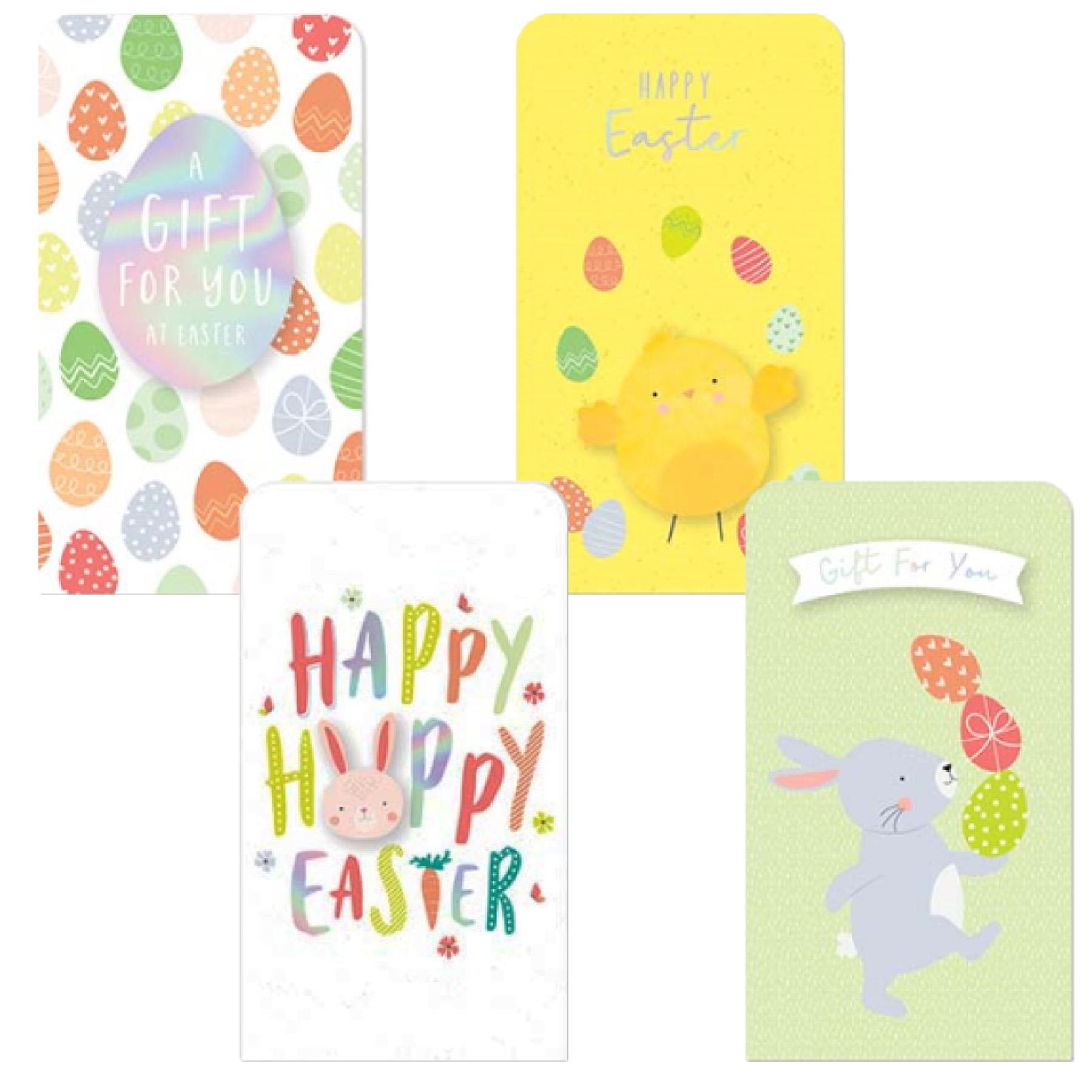 Easter Money Wallet and Envelope Pack of 4 - Bunny / Egg / Chick Designs