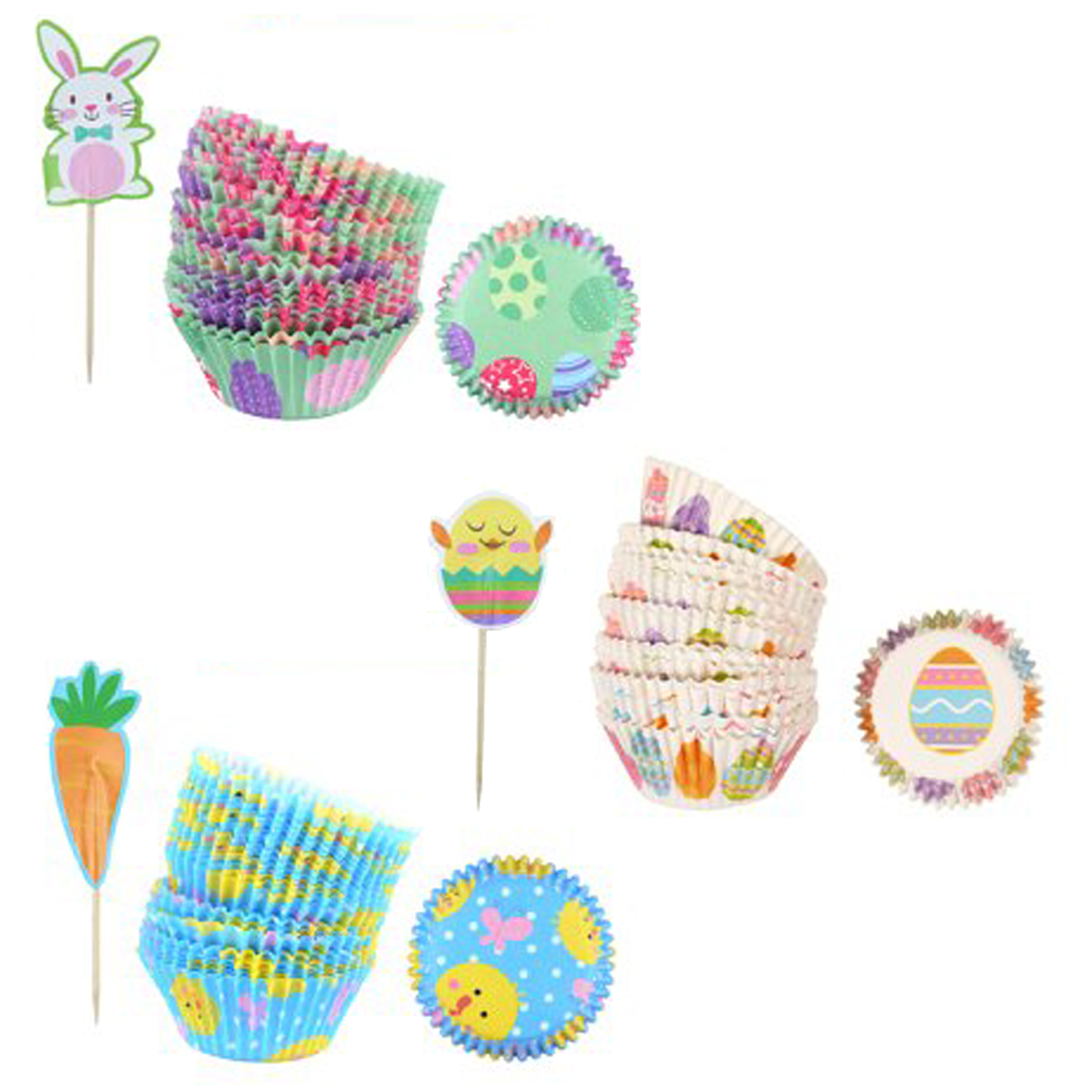 Easter Kitchen - Cupcake Set - Cake Cases and Toppers Random Design Sent
