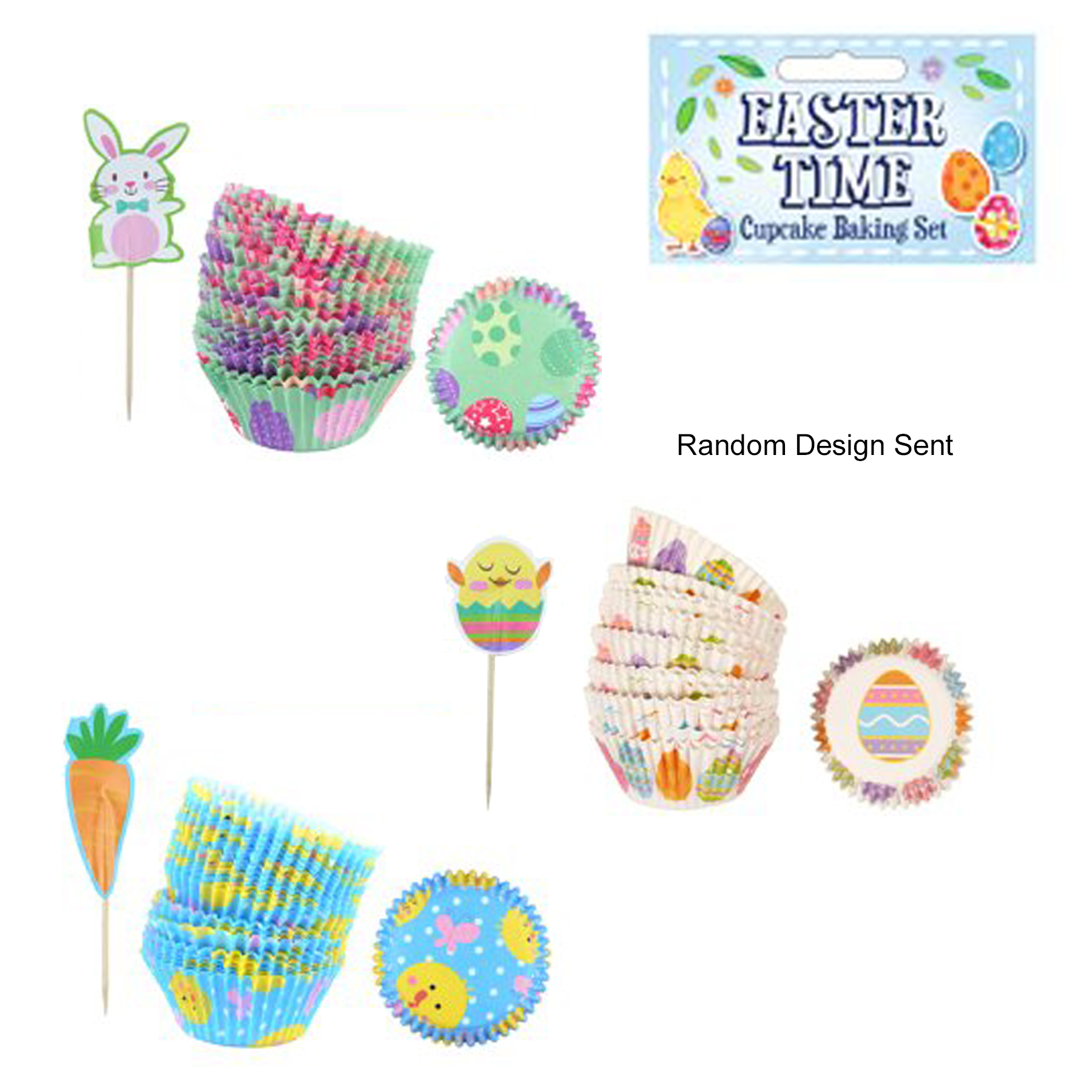 Easter Kitchen - Cupcake Set - Cake Cases and Toppers Random Design Sent