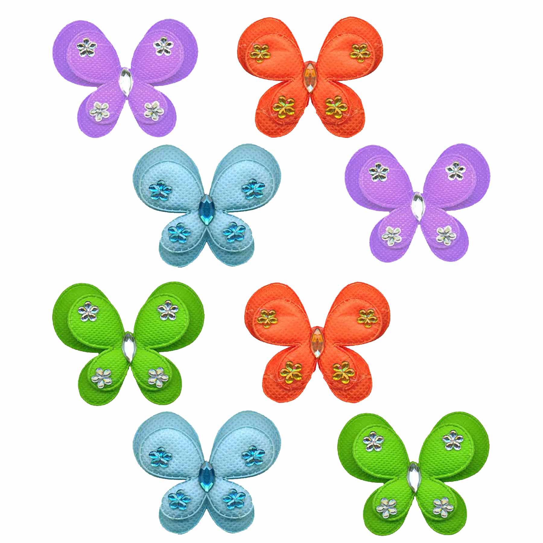 Easter Decorations, Bonnet Making, Arts and Crafts - 8 Pack Butterfly Stickers