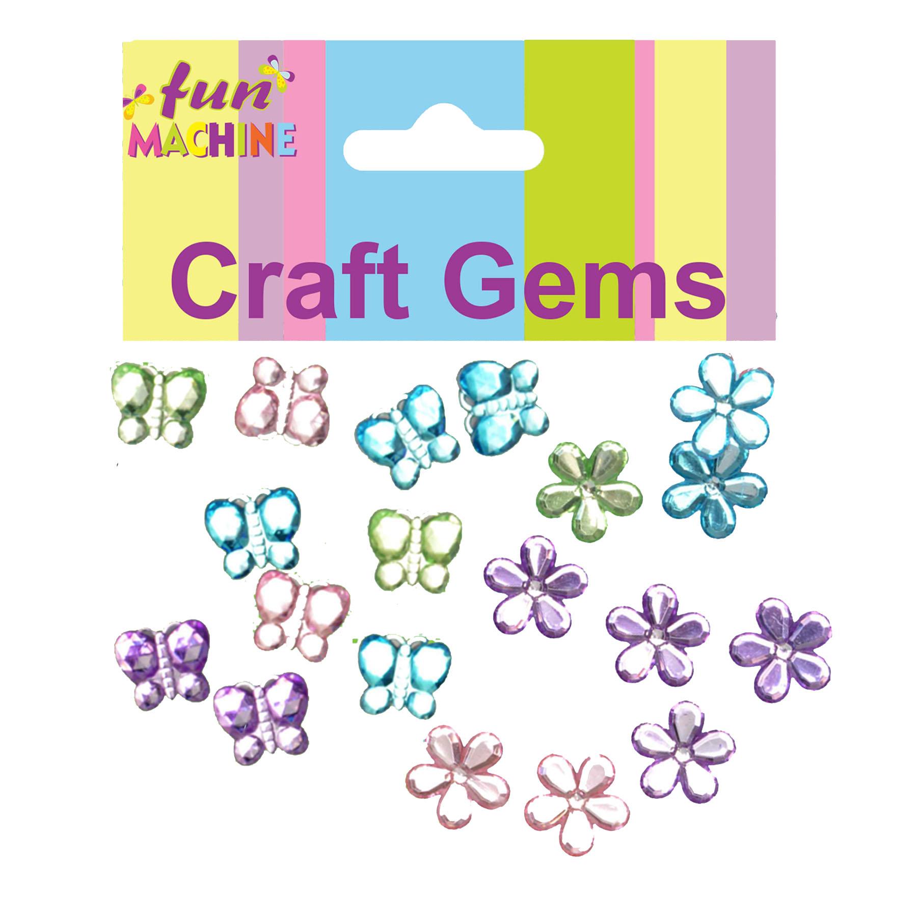 Easter Decorations, Bonnet Making, Arts and Crafts - Assorted Butterfly Flower Gems
