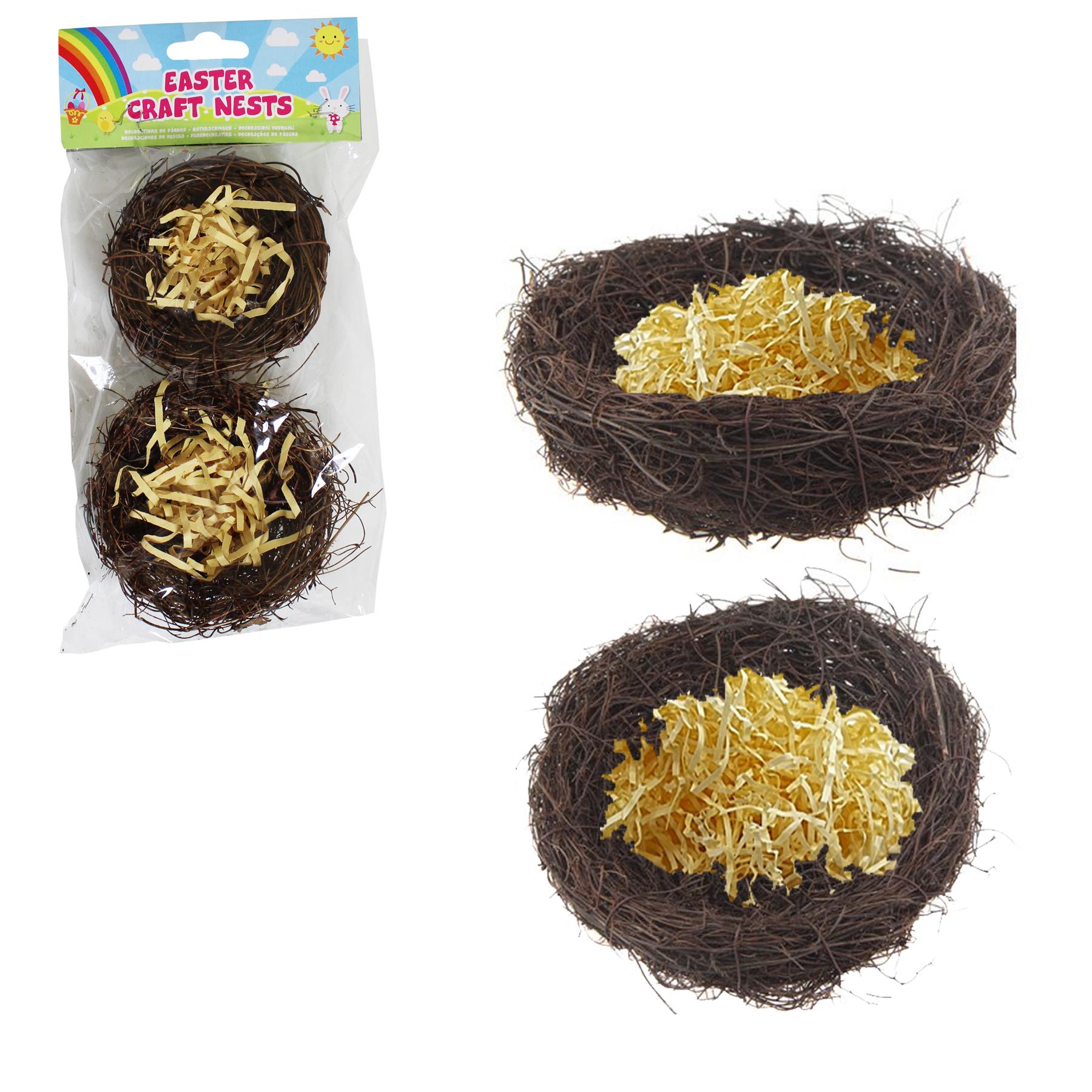 Easter Decorations, Bonnet Making, Arts and Crafts - 2 Pack Craft Nests
