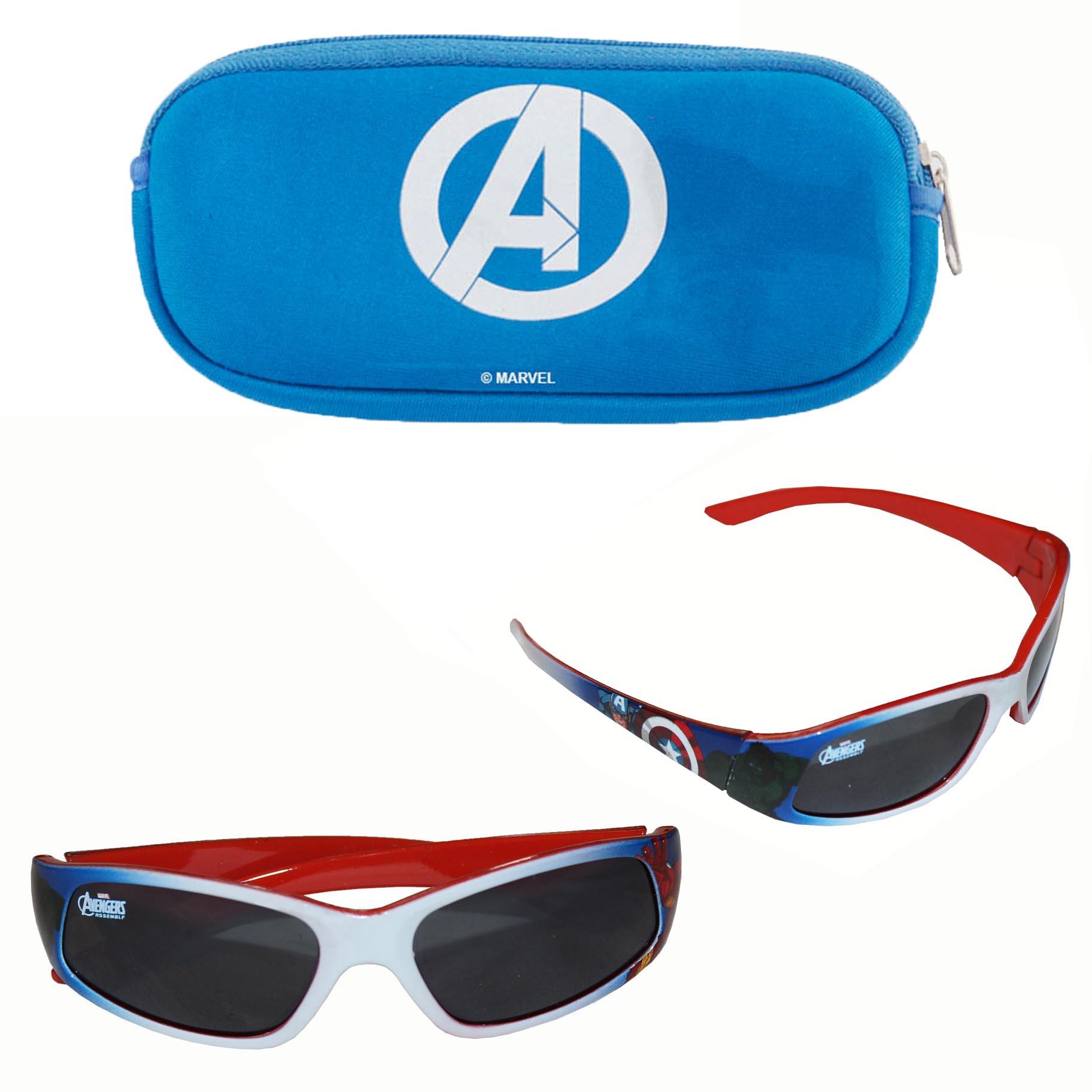 Children's Character Sunglasses and Case UV protection for Holiday - Marvel Avengers