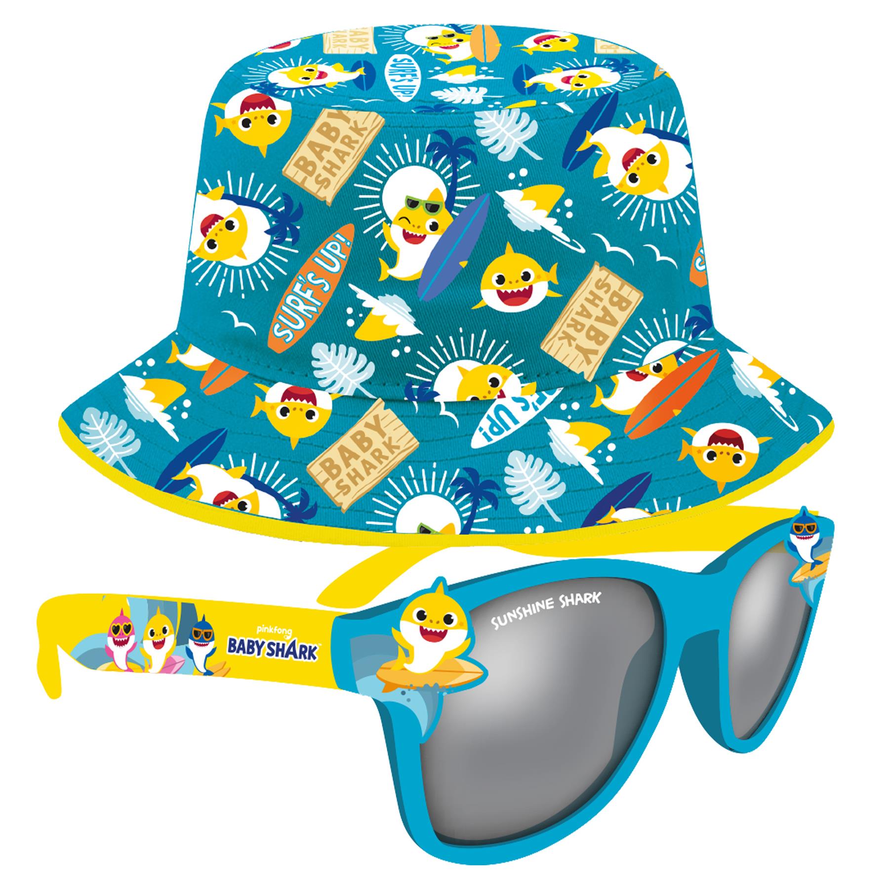 Baby Shark Children's Summer Hat and Sunglasses UV protection for Holiday