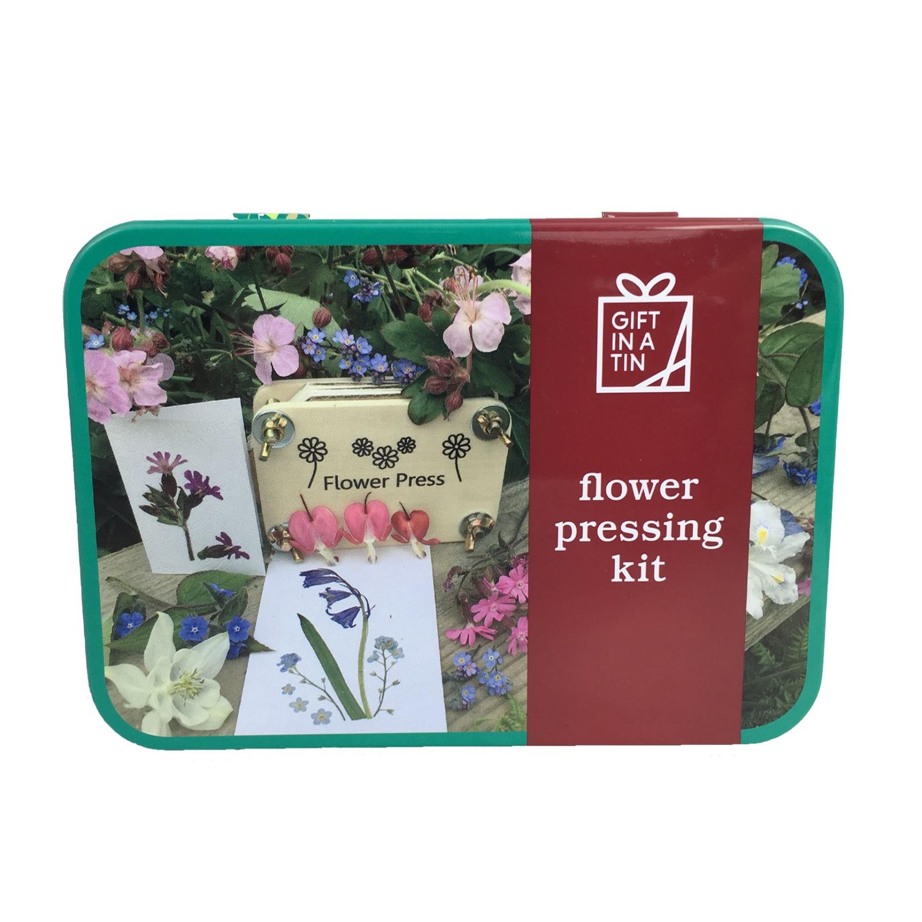 Gift in A Tin Craft / Activity Set Age 6+ - Flower Pressing Kit