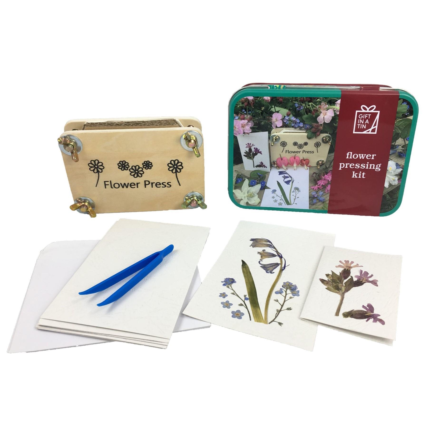 Gift in A Tin Craft / Activity Set Age 6+ - Flower Pressing Kit