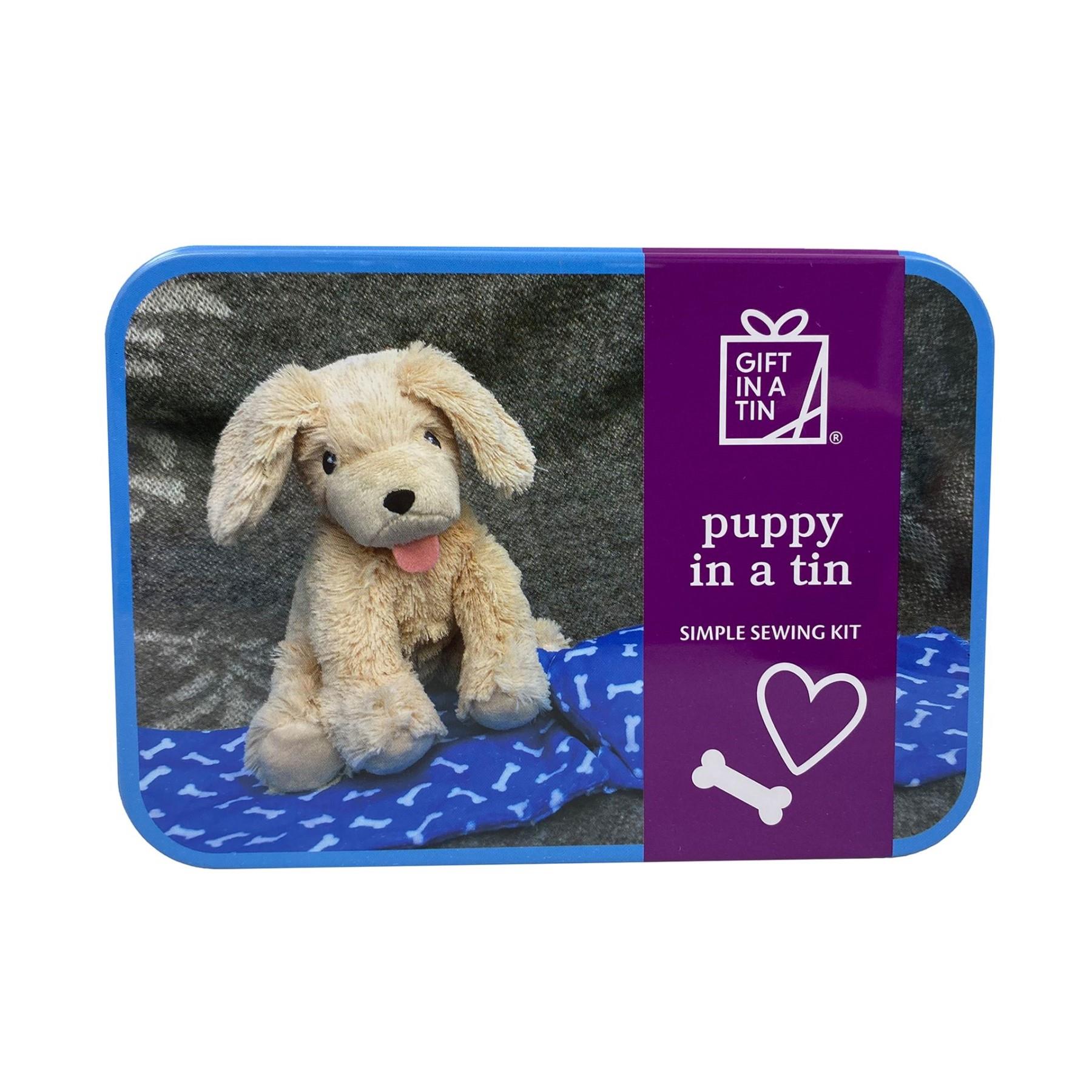 Gift in A Tin Craft / Activity Set Age 6+ - Puppy Sewing Kit