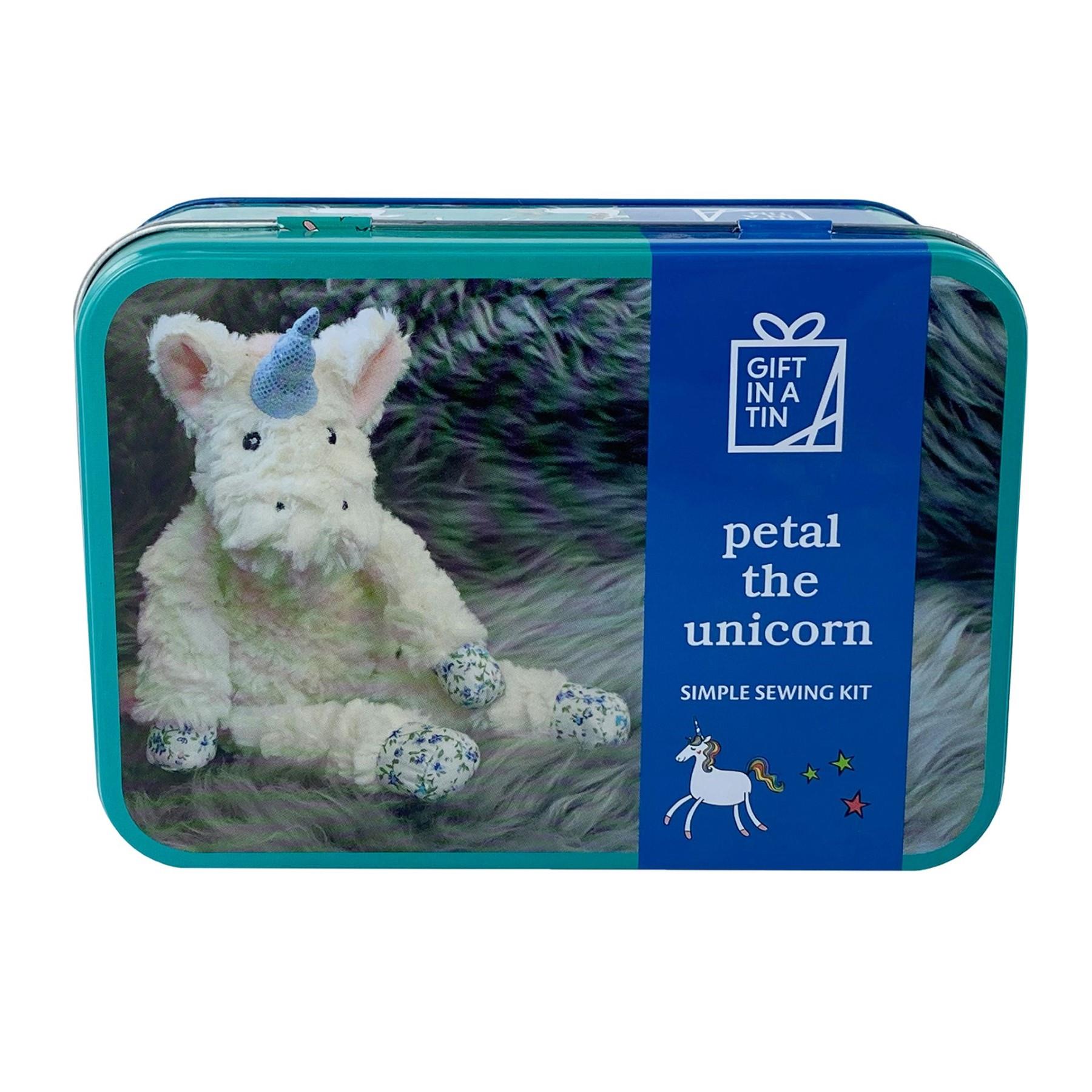 Gift in A Tin Craft / Activity Set Age 6+ - Petal the Unicorn Sewing Kit