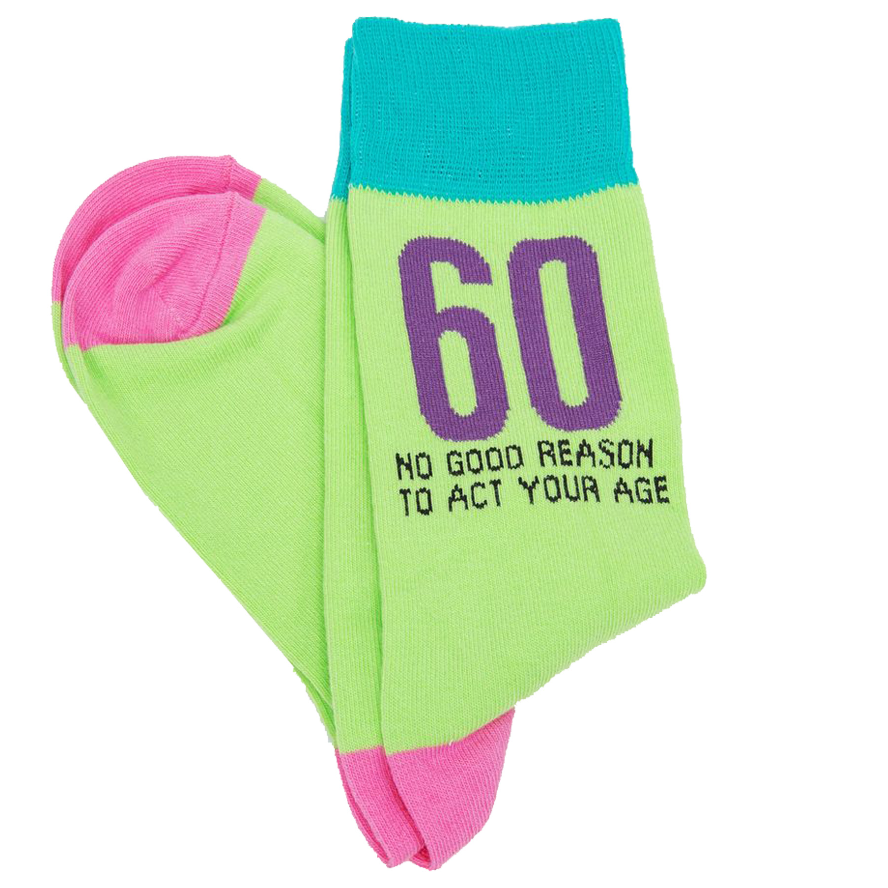 Men's Pair Colourful Socks Size 7-11 60th Birthday