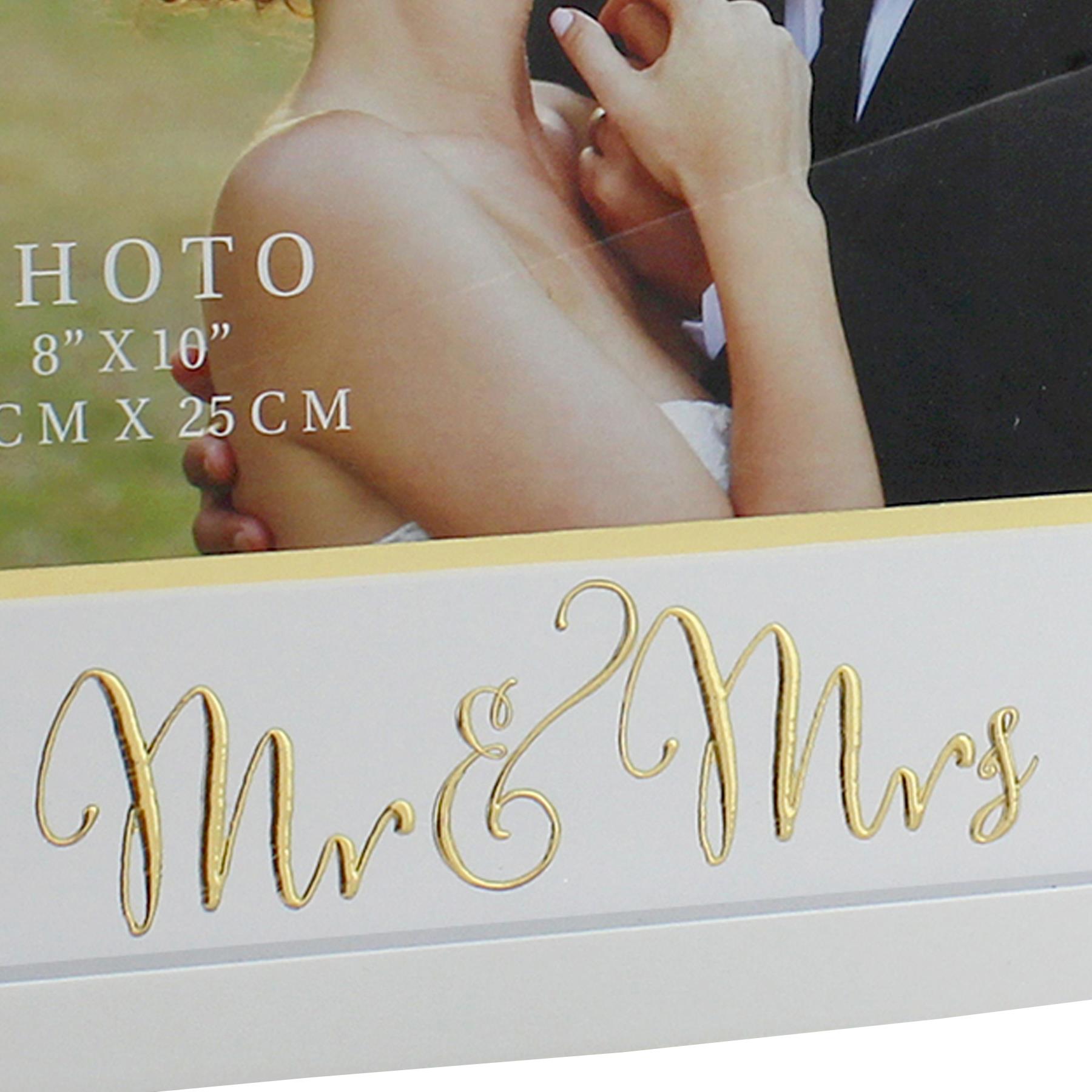 Always and Forever Range Gold Foil 'Mr and Mrs' - 8x10 Photo Frame