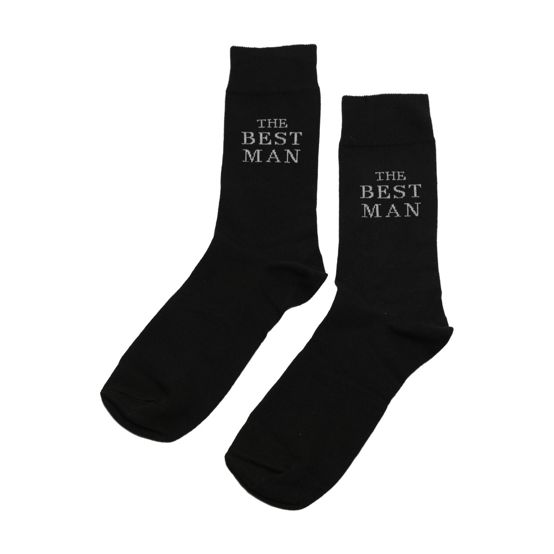 Men's Black Socks Wedding Gift - The Best Man