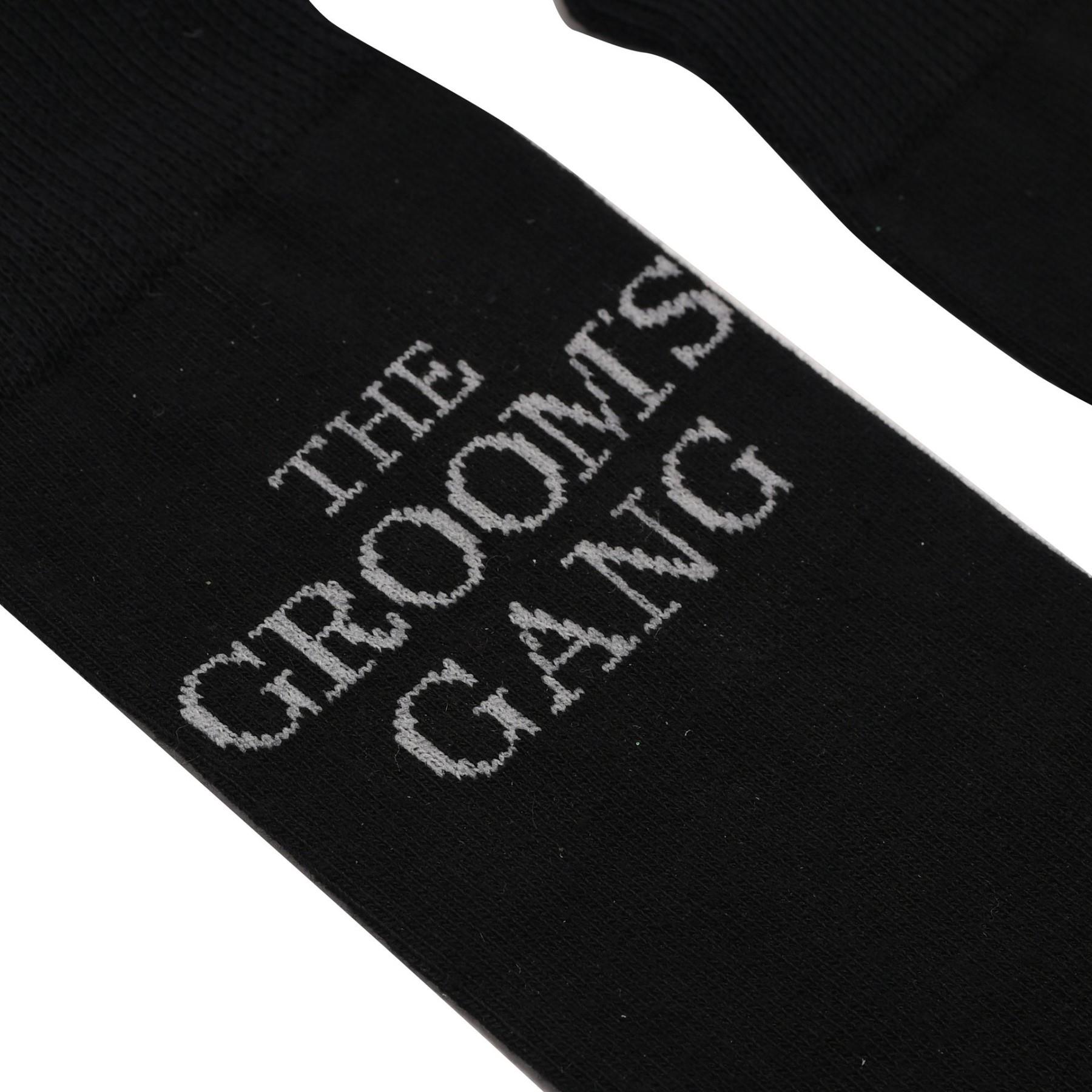 Men's Black Socks Wedding Gift - The Groom's Gang