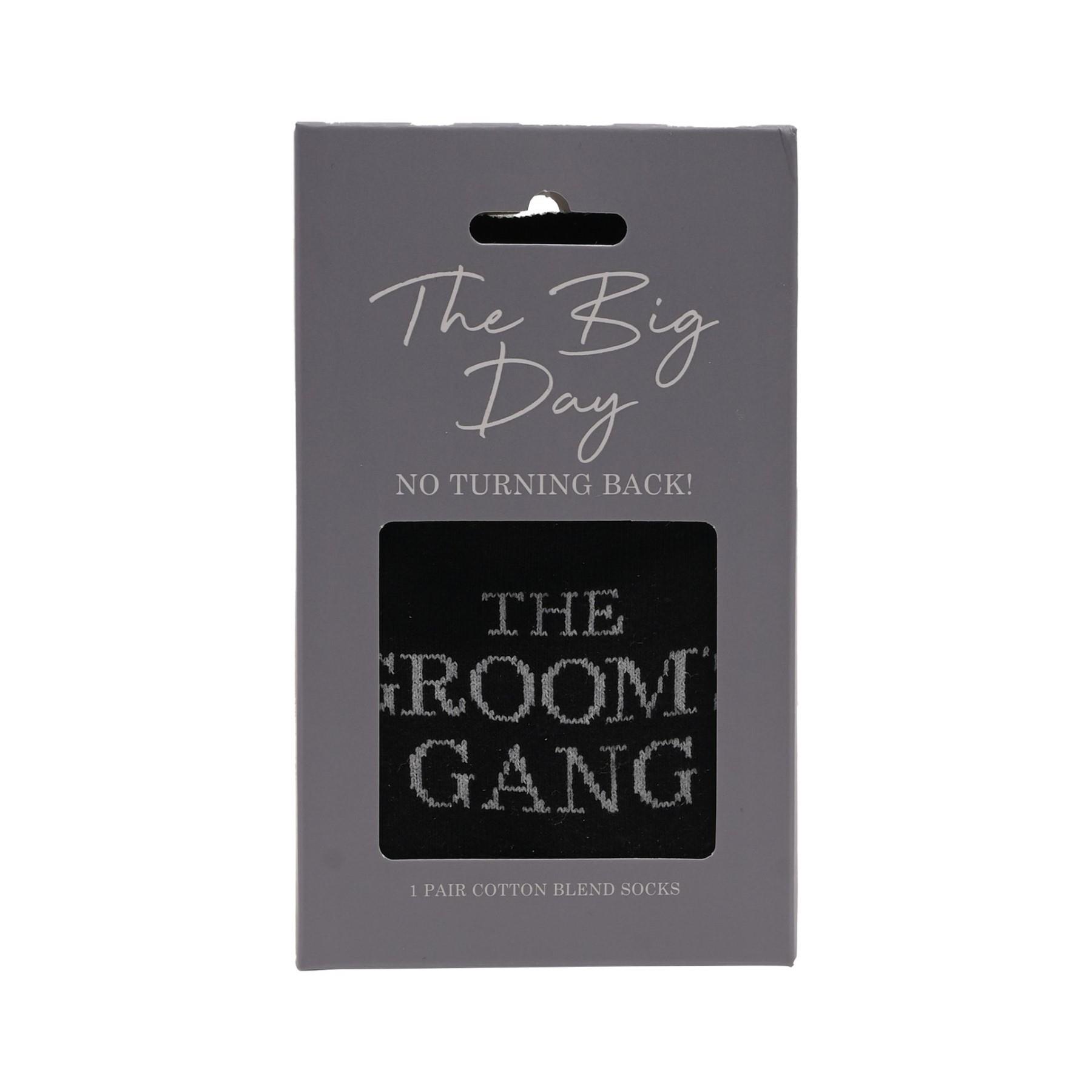 Men's Black Socks Wedding Gift - The Groom's Gang