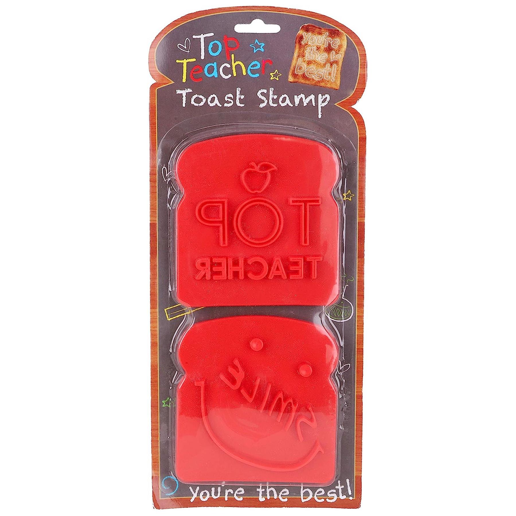 2 Pack “Top Teacher” Toast Stamp Set - Thank you Gift