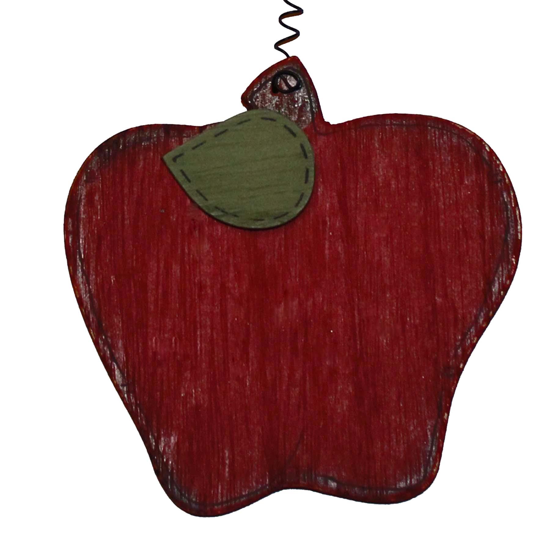 Wooden #1 Teacher Ruler and Apple Hanging Plaque Sign
